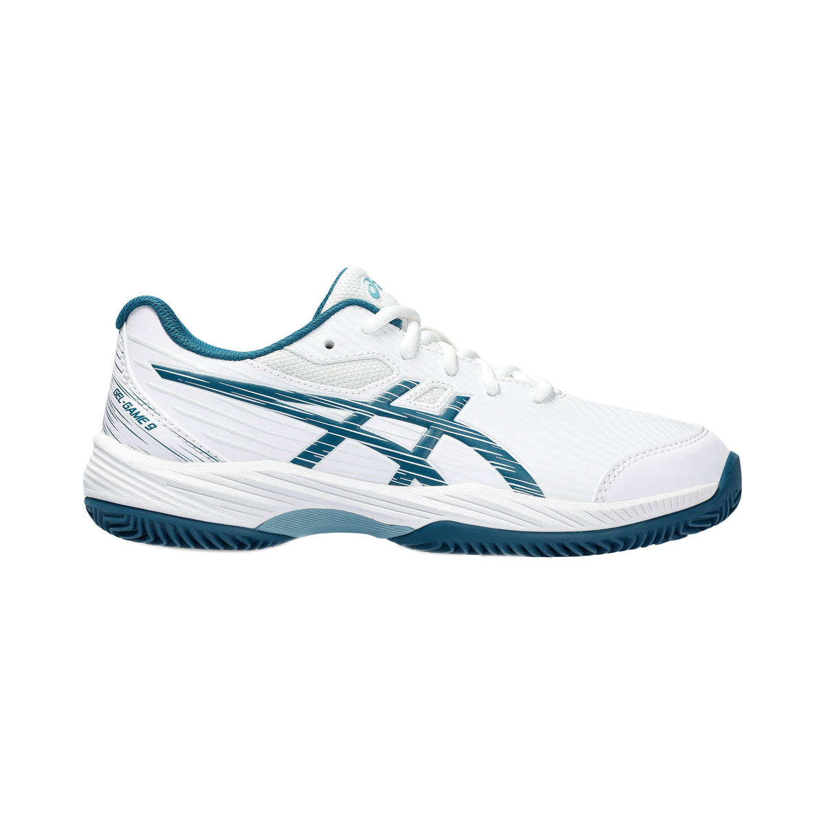 ASICS Gel-Game GS Clay court shoe Kids - white, petrol