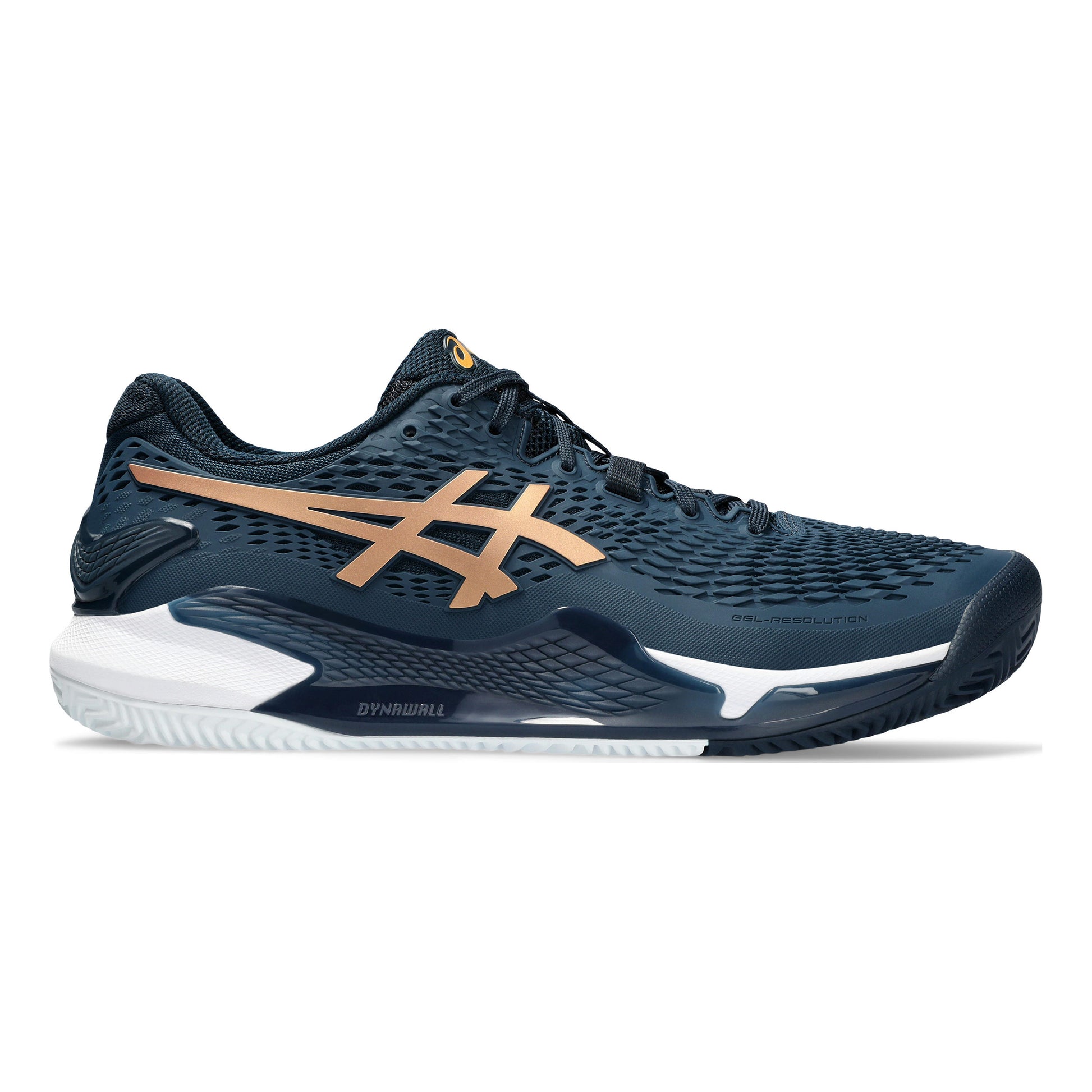 ASICS Gel-Resolution 9 Sandplatzschuh Herren - dunkelblau, gold