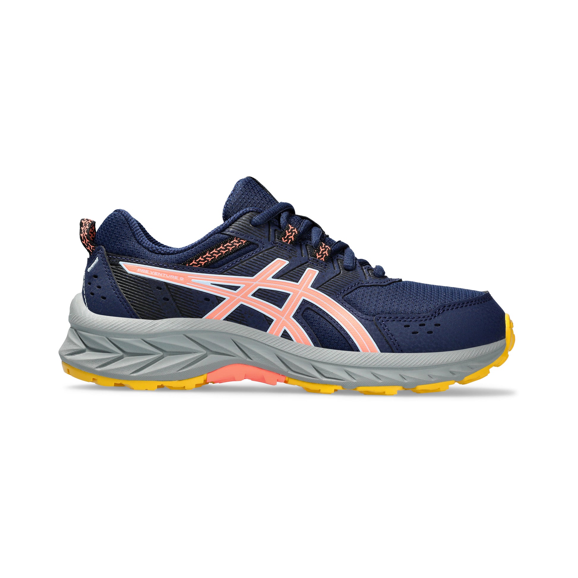 ASICS Pre-Venture 9 GS Trail running shoe Kids - dark blue, coral