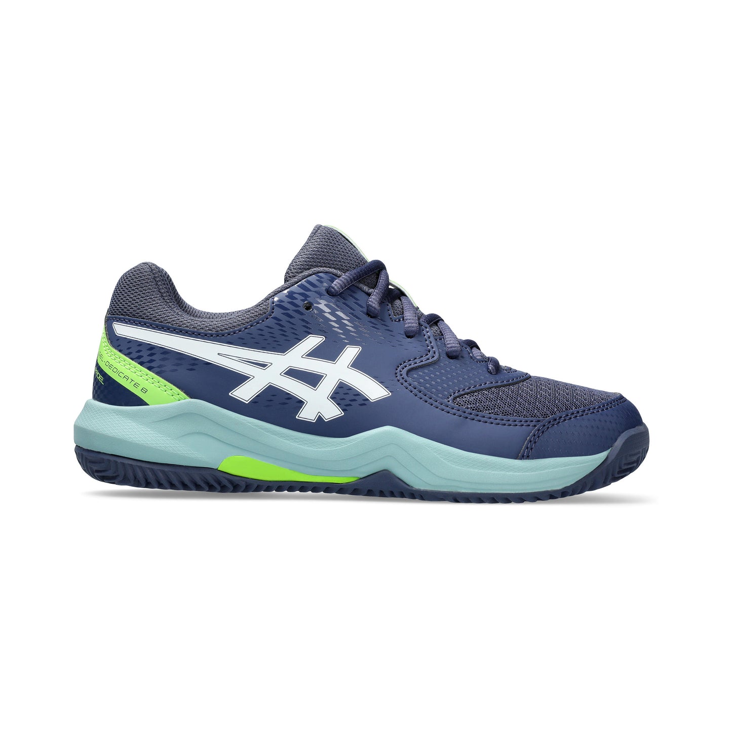 ASICS GEL-DEDICATE 8 PADEL GS Padelschuh Kinder-dunkelblau, neongrün