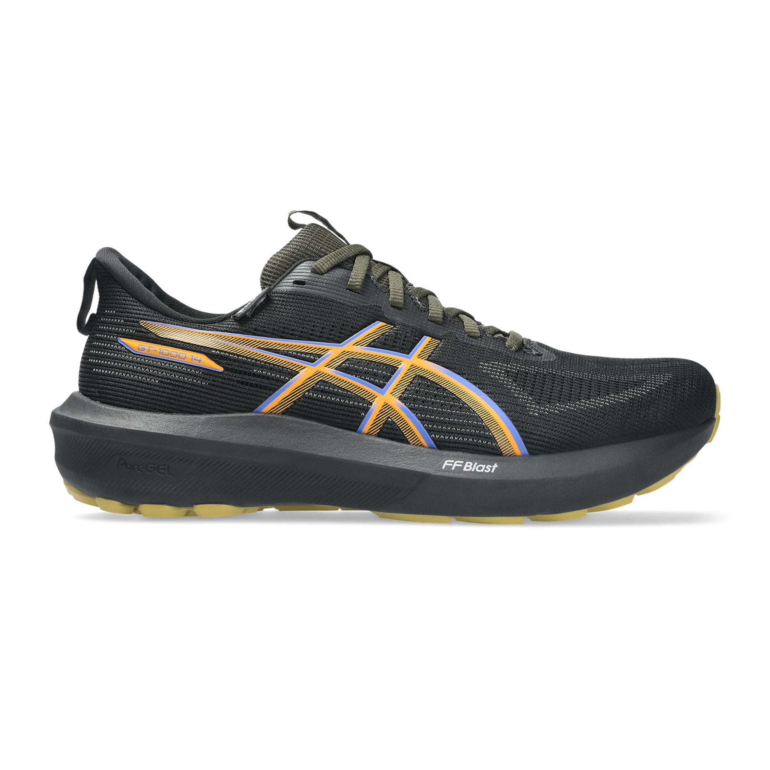 ASICS GT-1000 14 GTX Stability running shoe Men-black, caramel