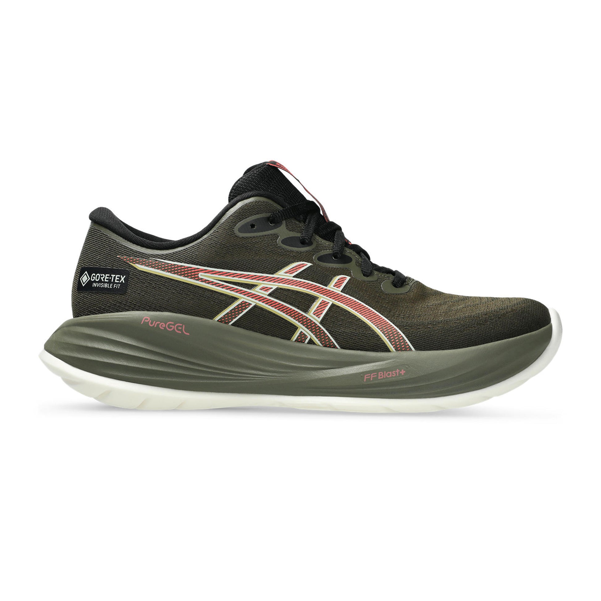 ASICS Gel-Cumulus 27 GTX Neutralschuh Damen-oliv, koralle