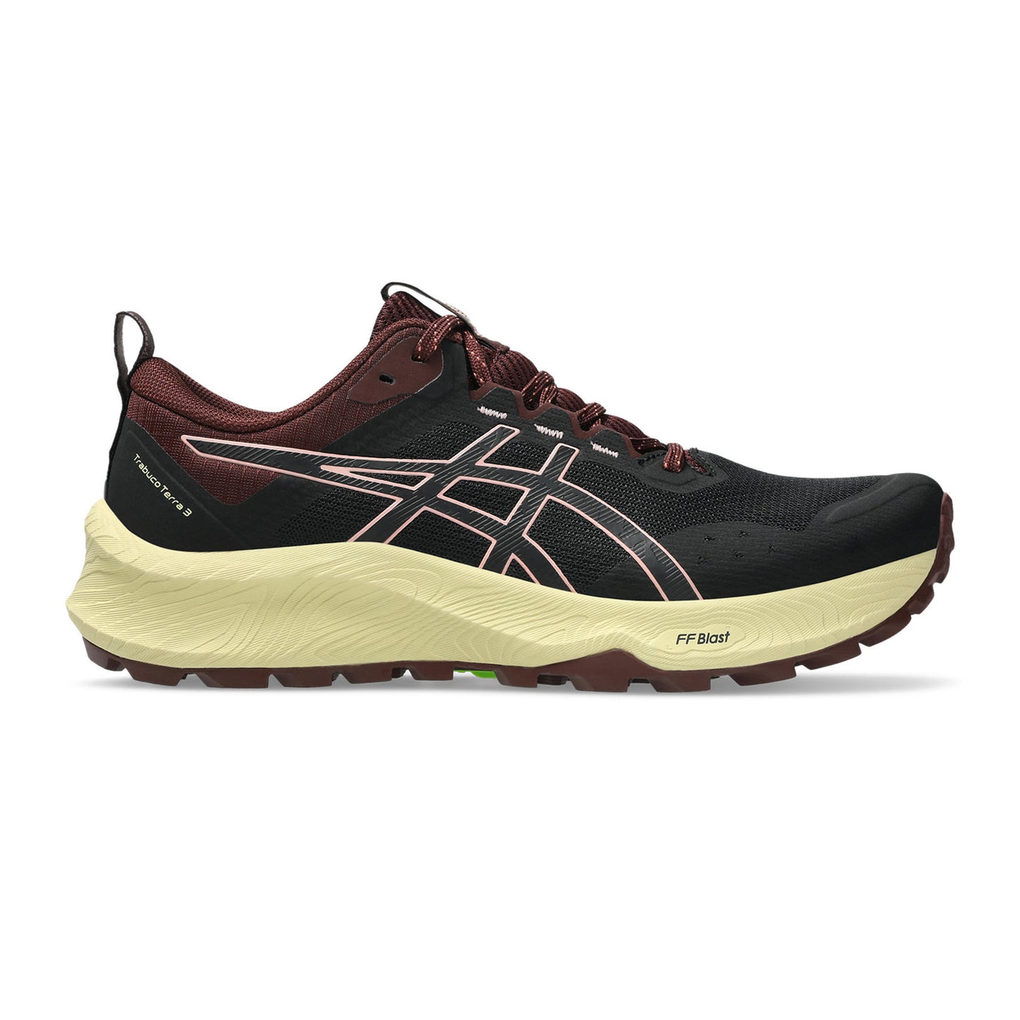 ASICS Trabuco Terra 3 Trailschuh Damen-schwarz, dunkelrot