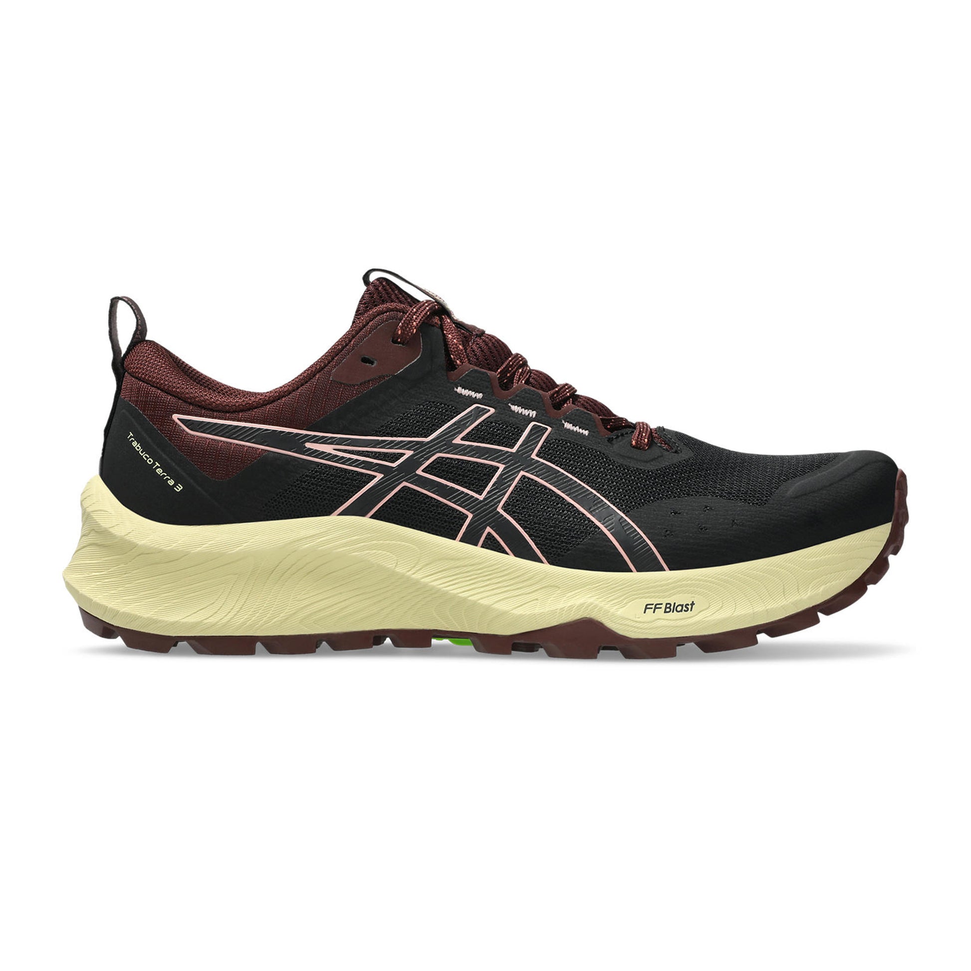 ASICS Trabuco Terra 3 Trailschuh Damen-schwarz, dunkelrot