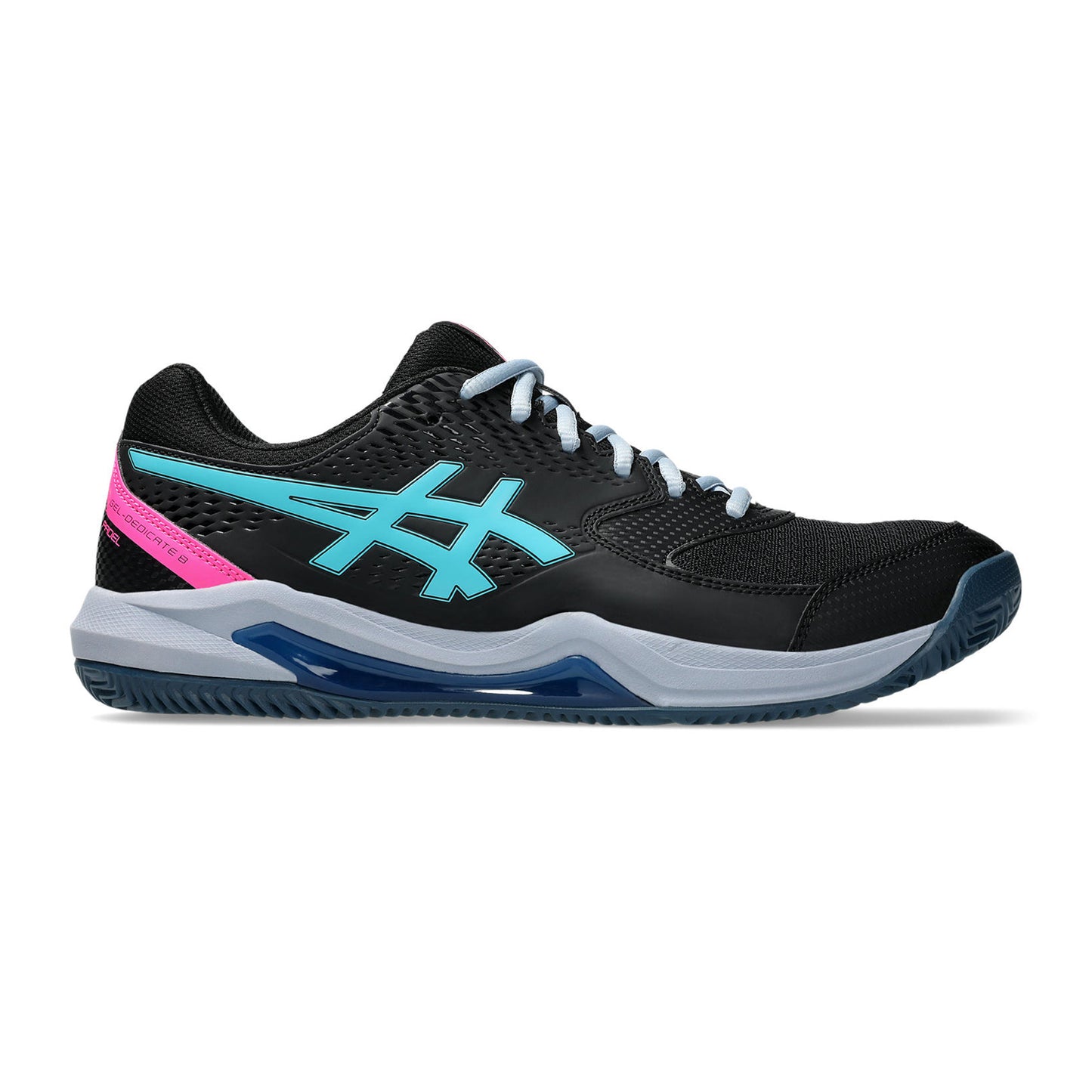 ASICS Gel-Dedicate Padelschuh Herren-Schwarz,Hellblau