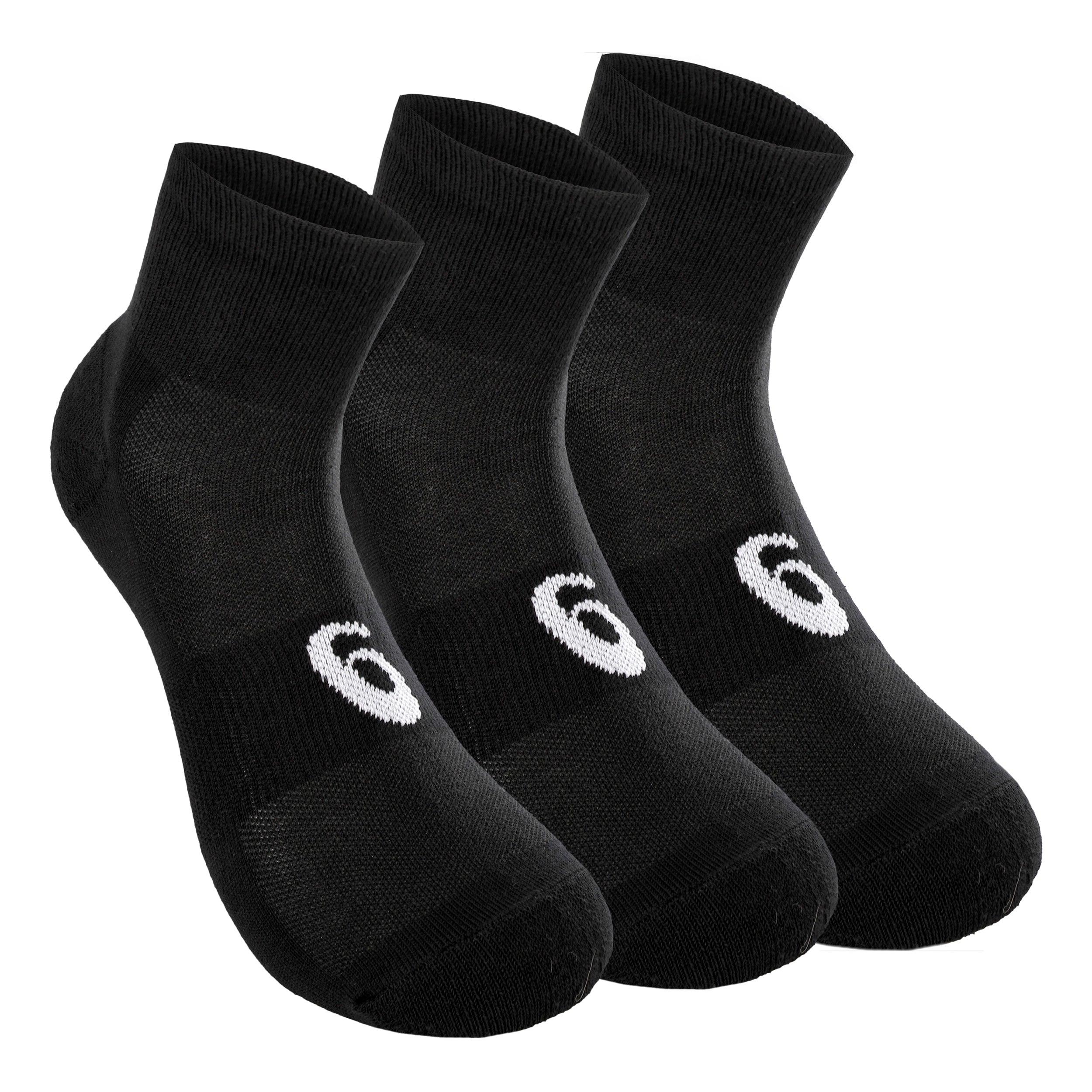 ASICS Quarter Sports Socks 3 Pack-Black,White