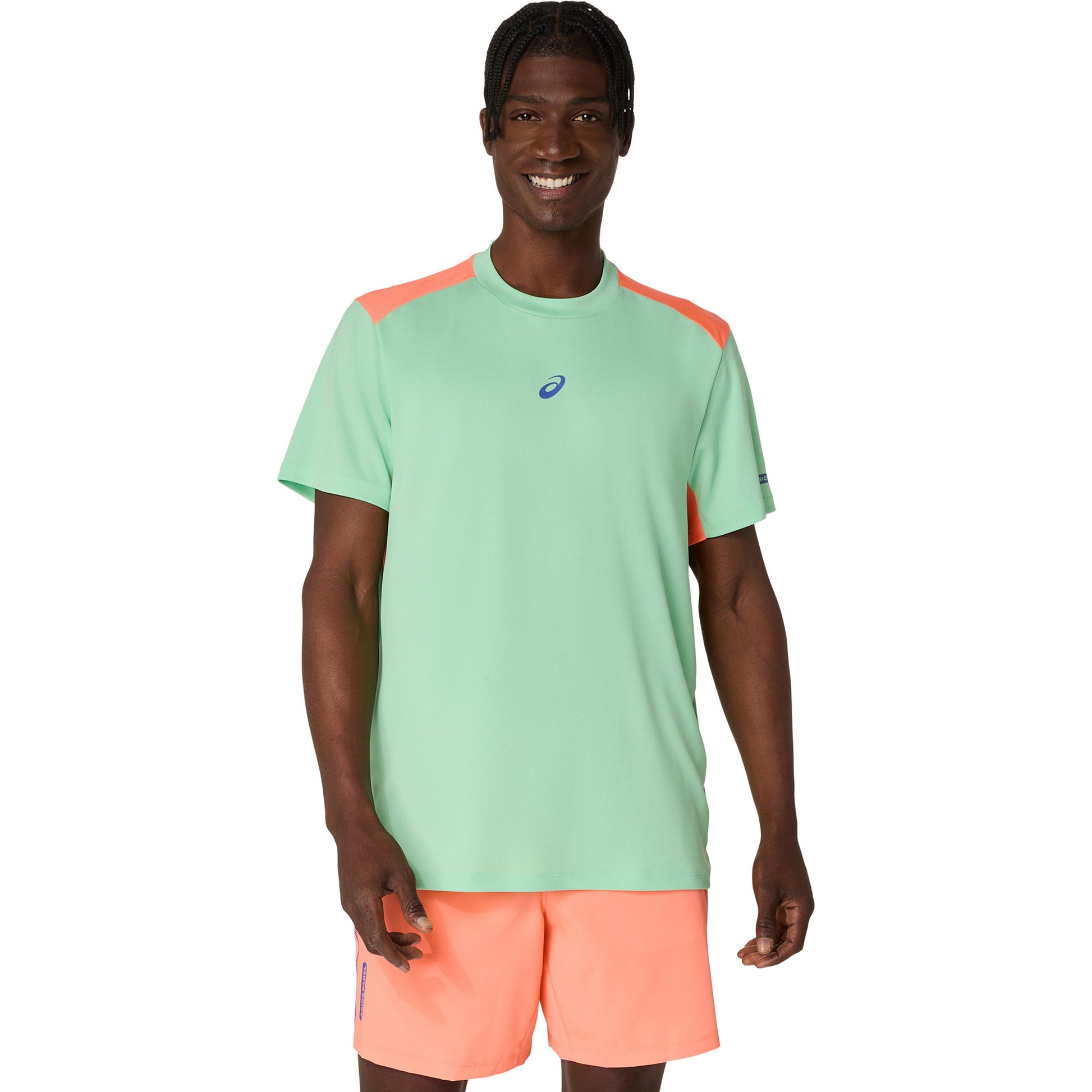ASICS Court T-Shirt Herren-Grün,Koralle