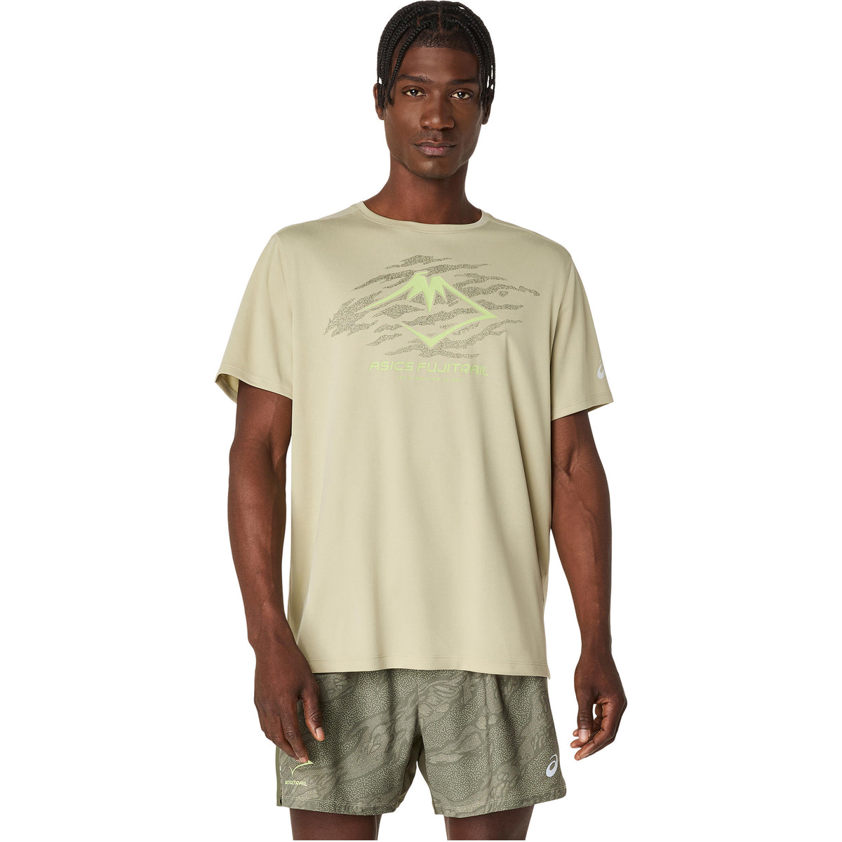 ASICS Fujitrail Logo Laufshirt Herren-Grün