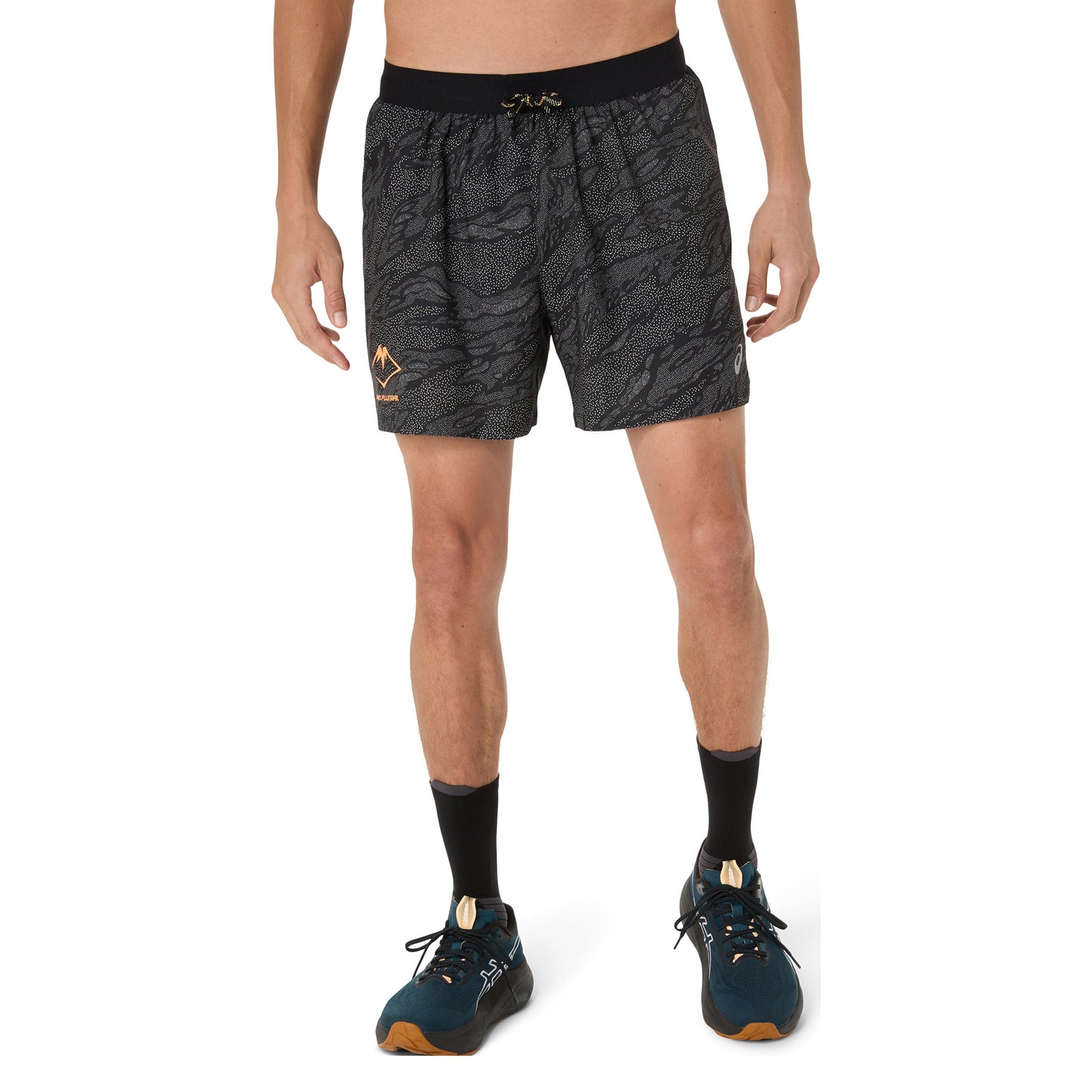 ASICS Fujitrail AOP 5in Running Shorts Men-Black
