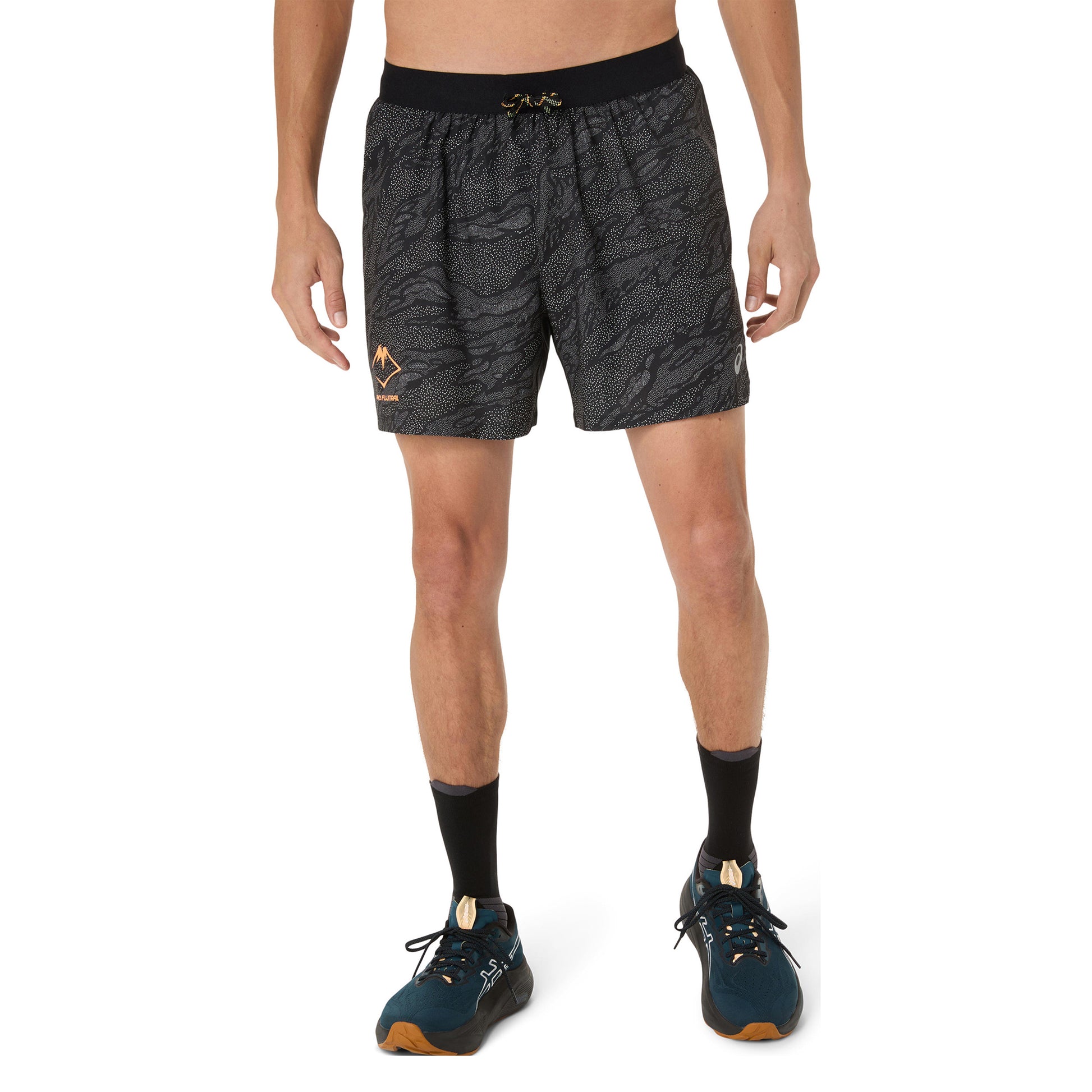 ASICS Fujitrail AOP 5in Running Shorts Men-Black