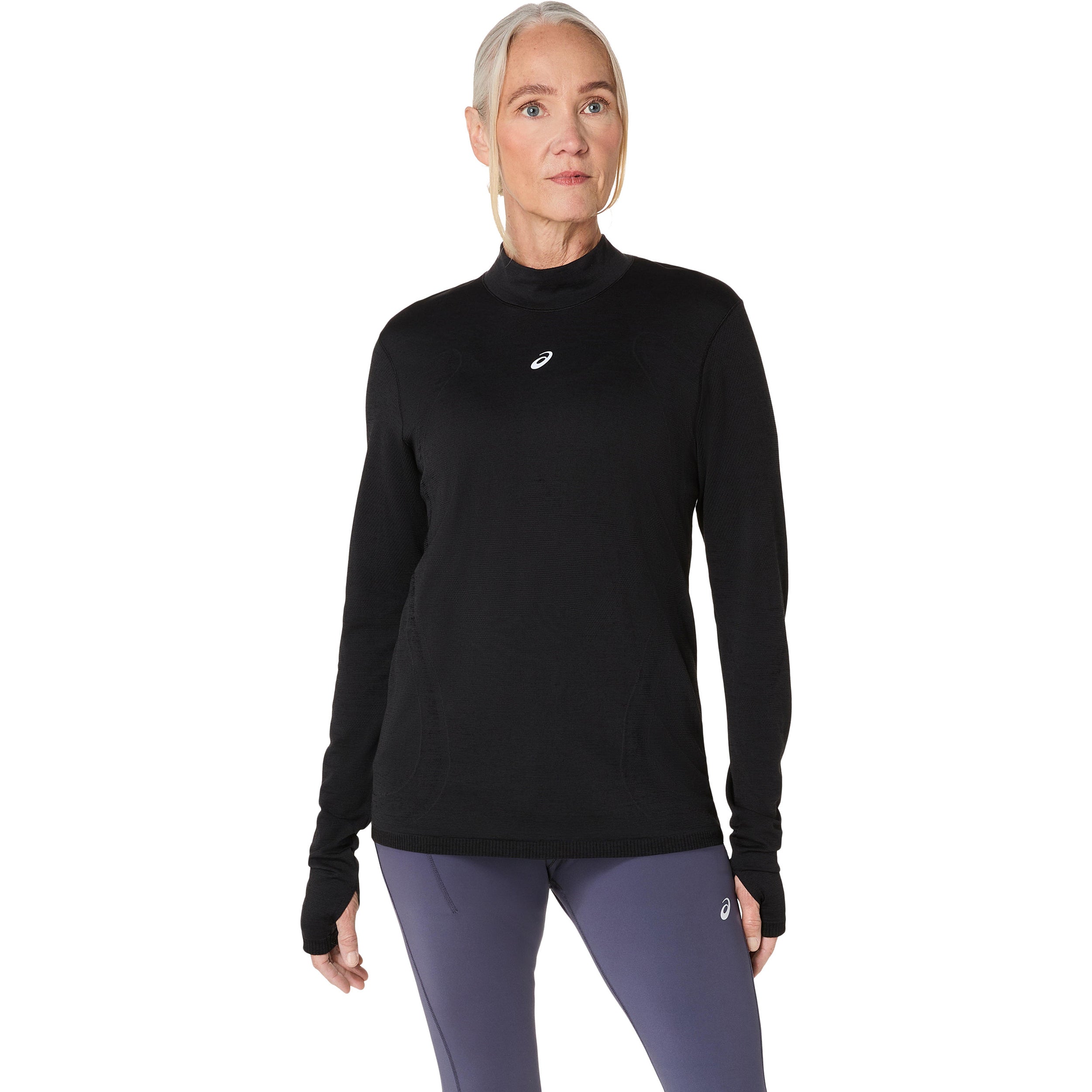 ASICS Road Winter Seamless  Laufshirt Damen - schwarz