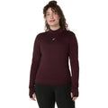 Road Winter Seamless  Running shirt Women - dark red