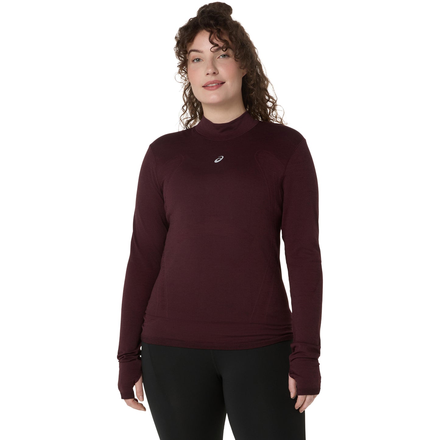 ASICS Road Winter Seamless  Laufshirt Damen - dunkelrot