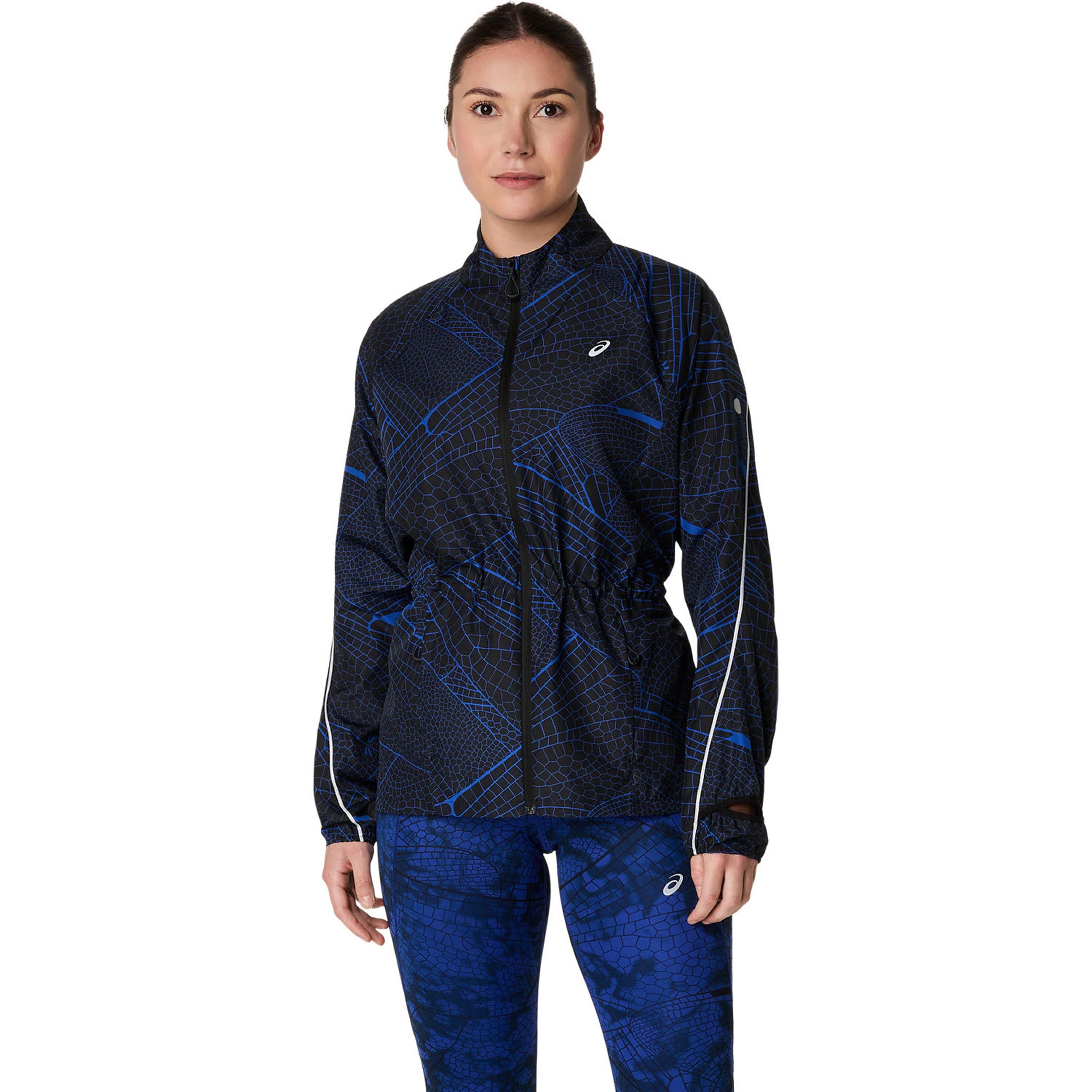 ASICS Road Lite-Show Packable Running Jacket Women-Black,Dark Blue
