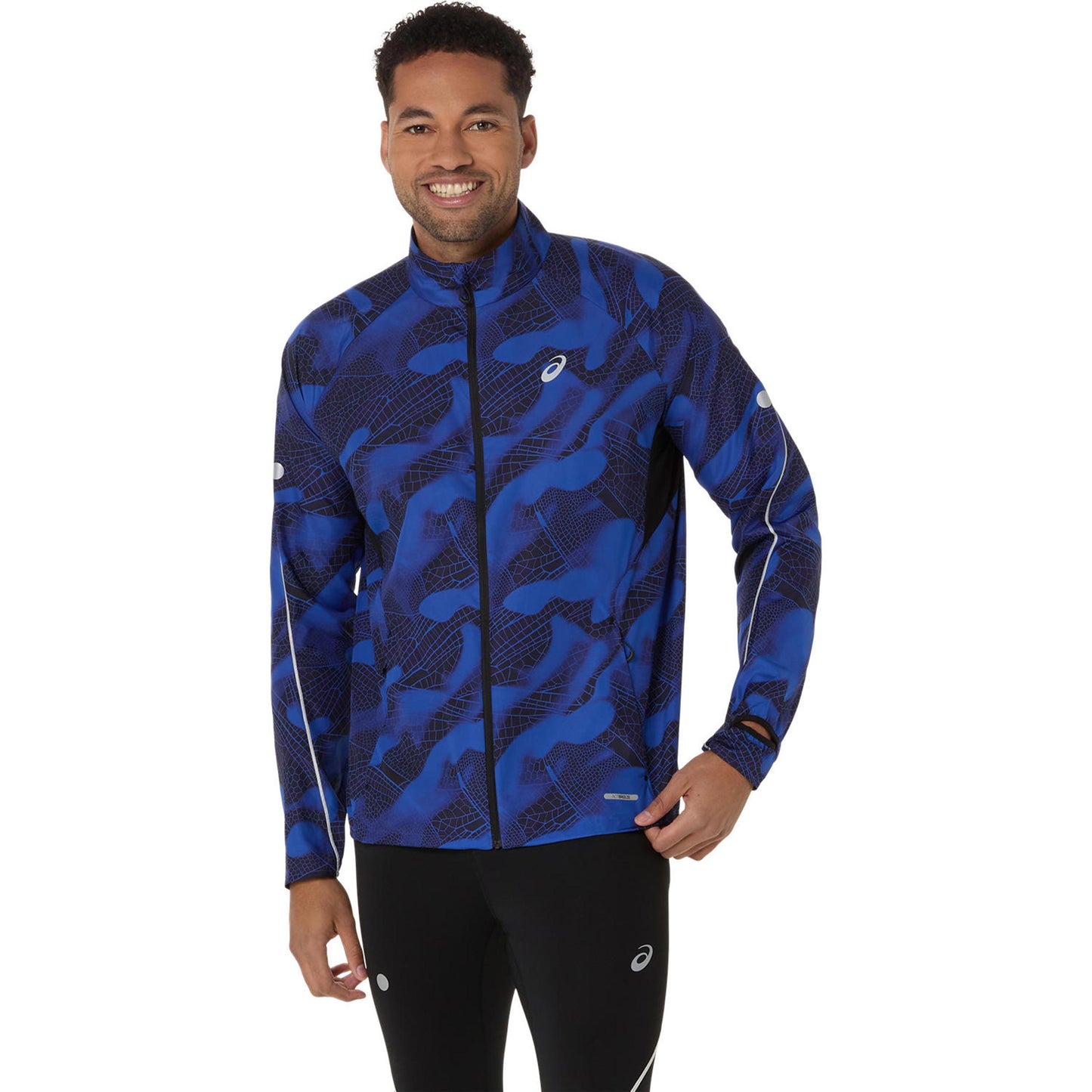 ASICS Road Lite-Show Packable Running Jacket Men-Black,Dark Blue