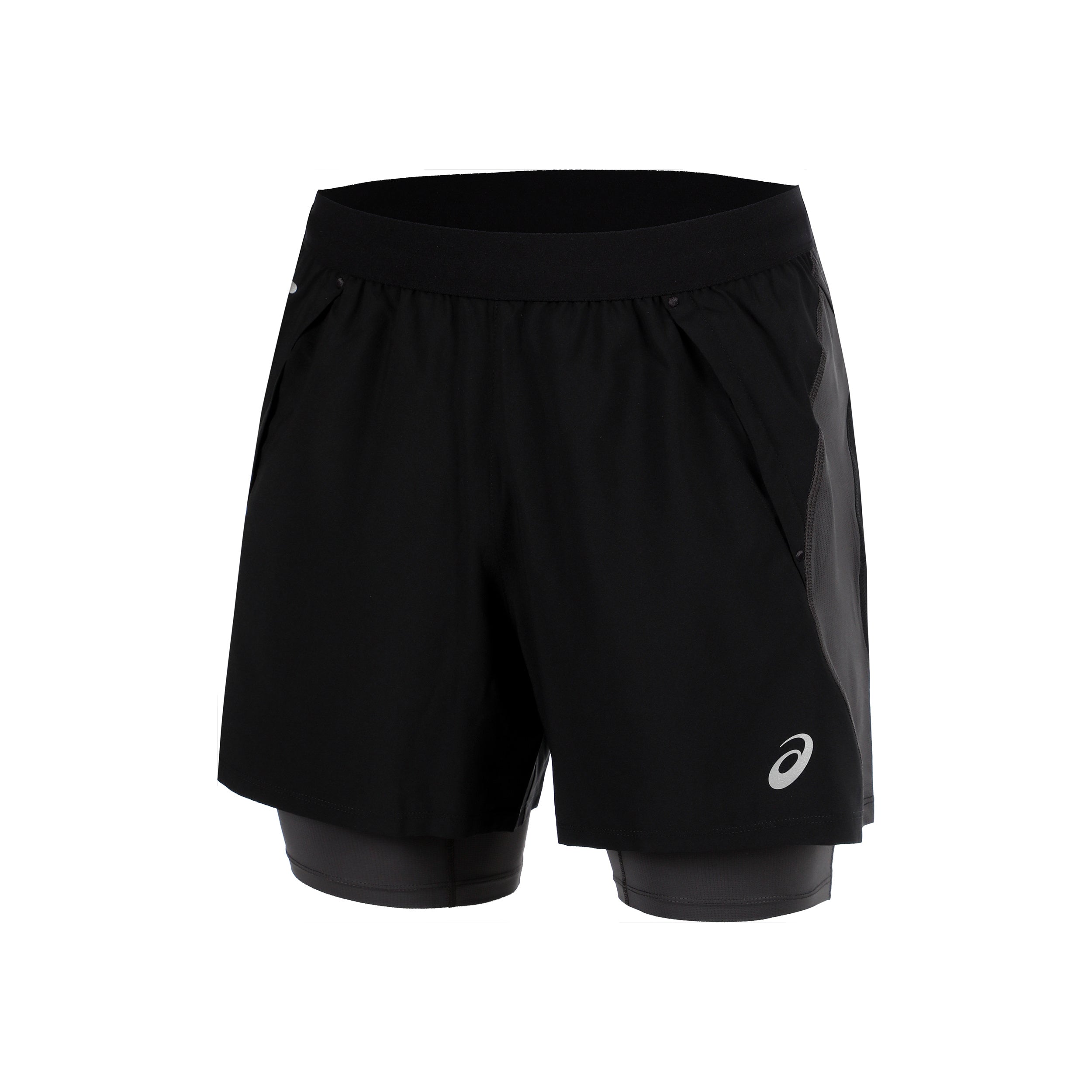ASICS Road 2in1 5in Running shorts Men-black, dark grey