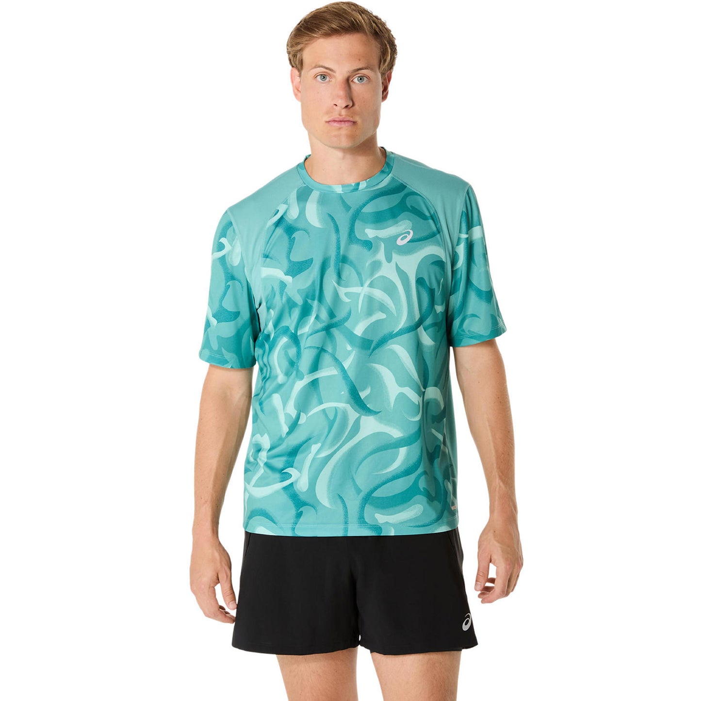 ASICS Road Lite-Show Laufshirt Herren-Türkis,Mehrfarbig