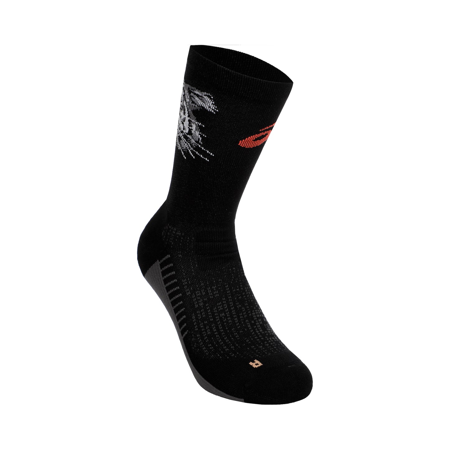 ASICS Performance Run Crew Running Socks-Black,Orange