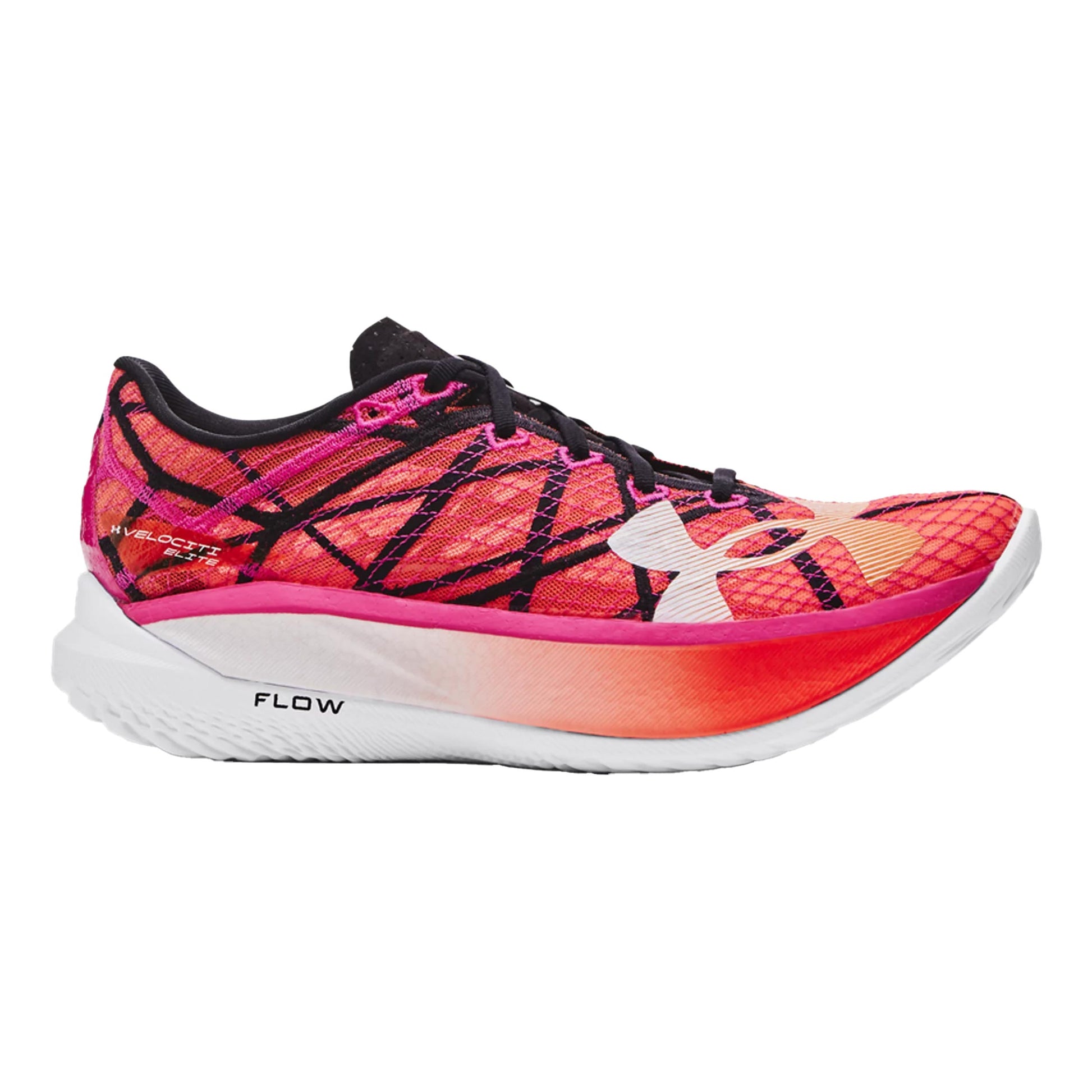 Under Armour Flow Velociti Elite 2 Competition Running Shoe-Black,Pink