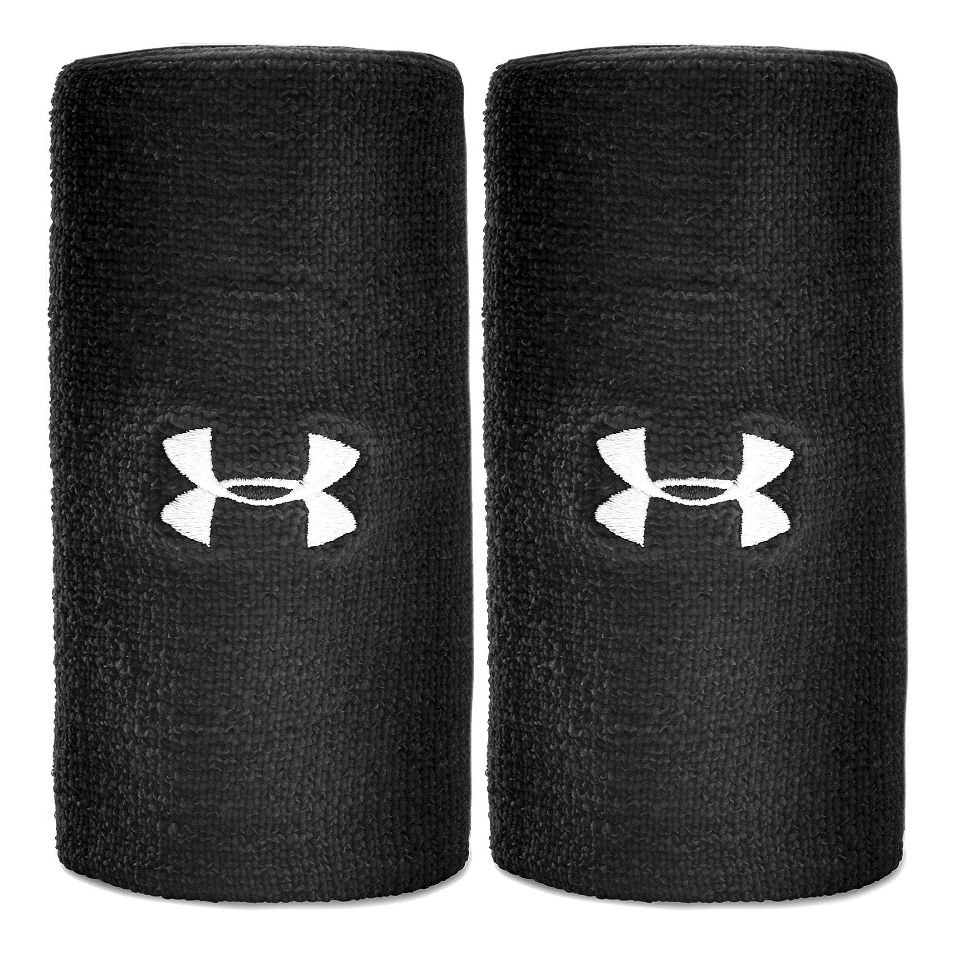 Under Armour Performance Wristband 2 Pack long - black, white
