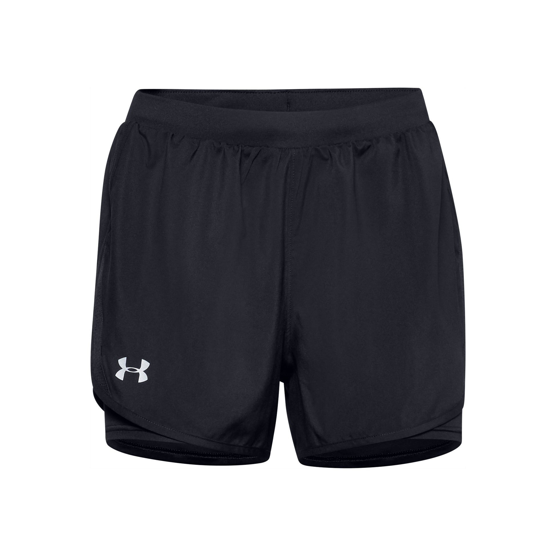 Under Armour Fly By 2.0 2in1 Shorts Women-Black,Silver