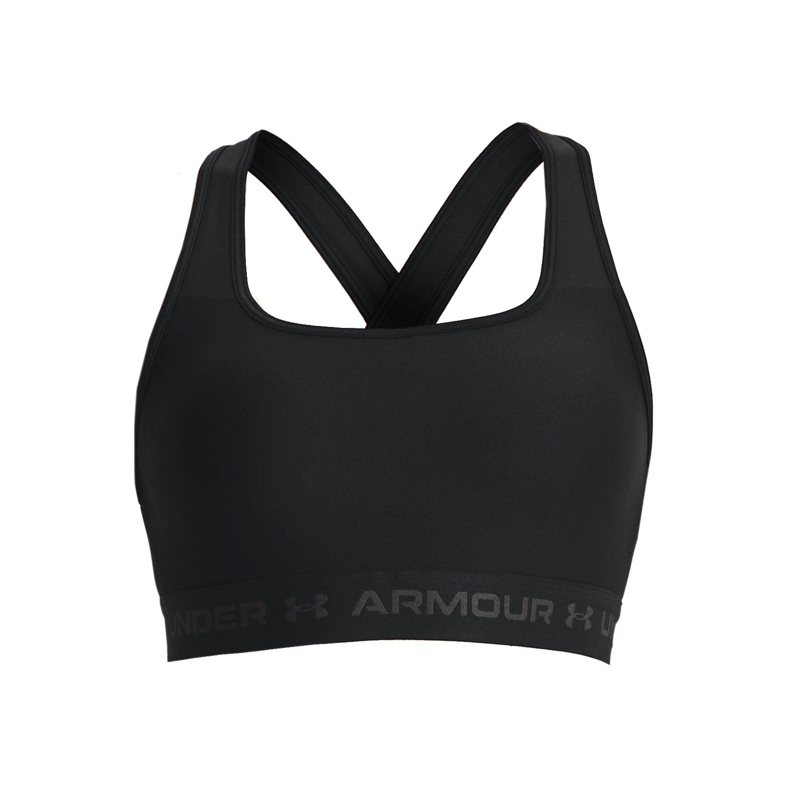 Under Armour Crossback Mid Sport-BH Damen-Schwarz,Grau