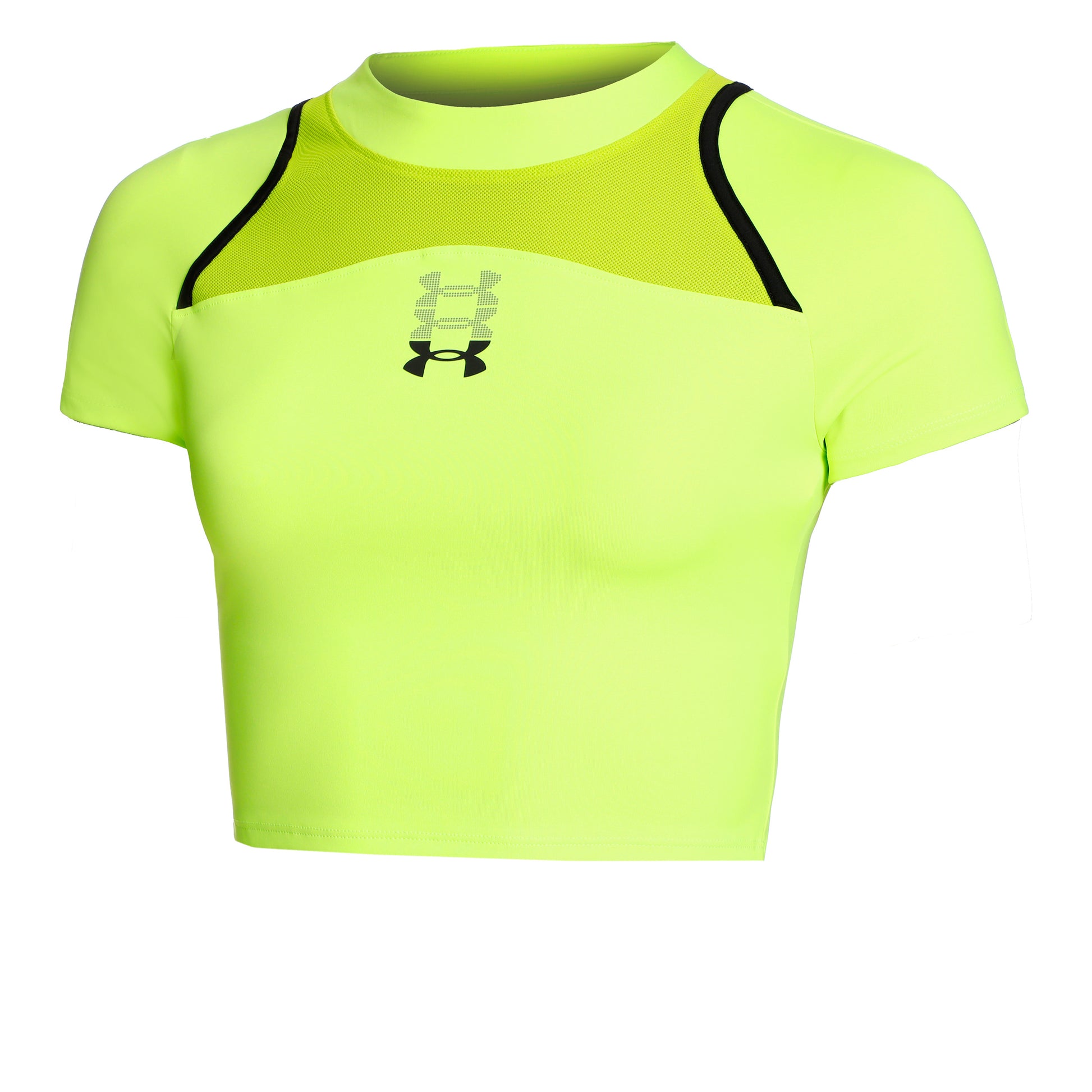 Under Armour Run Anywhere Crop Laufshirt Damen-Grün,Schwarz