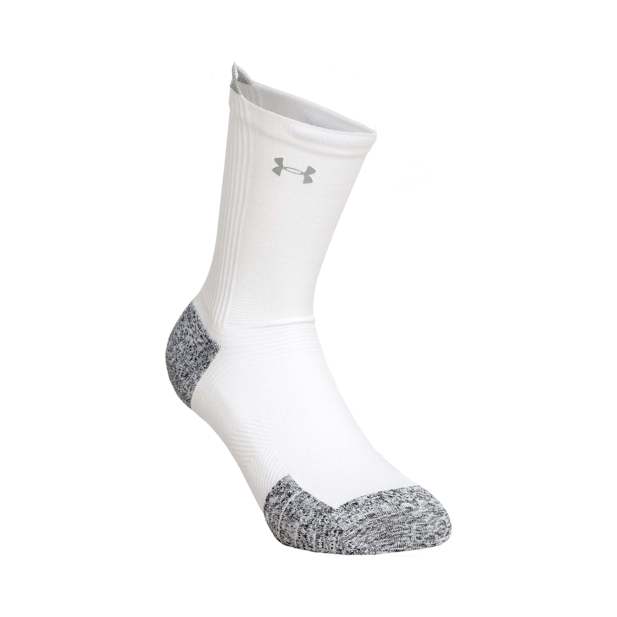 Under Armour AD Run Cushion Running Socks-White,Grey