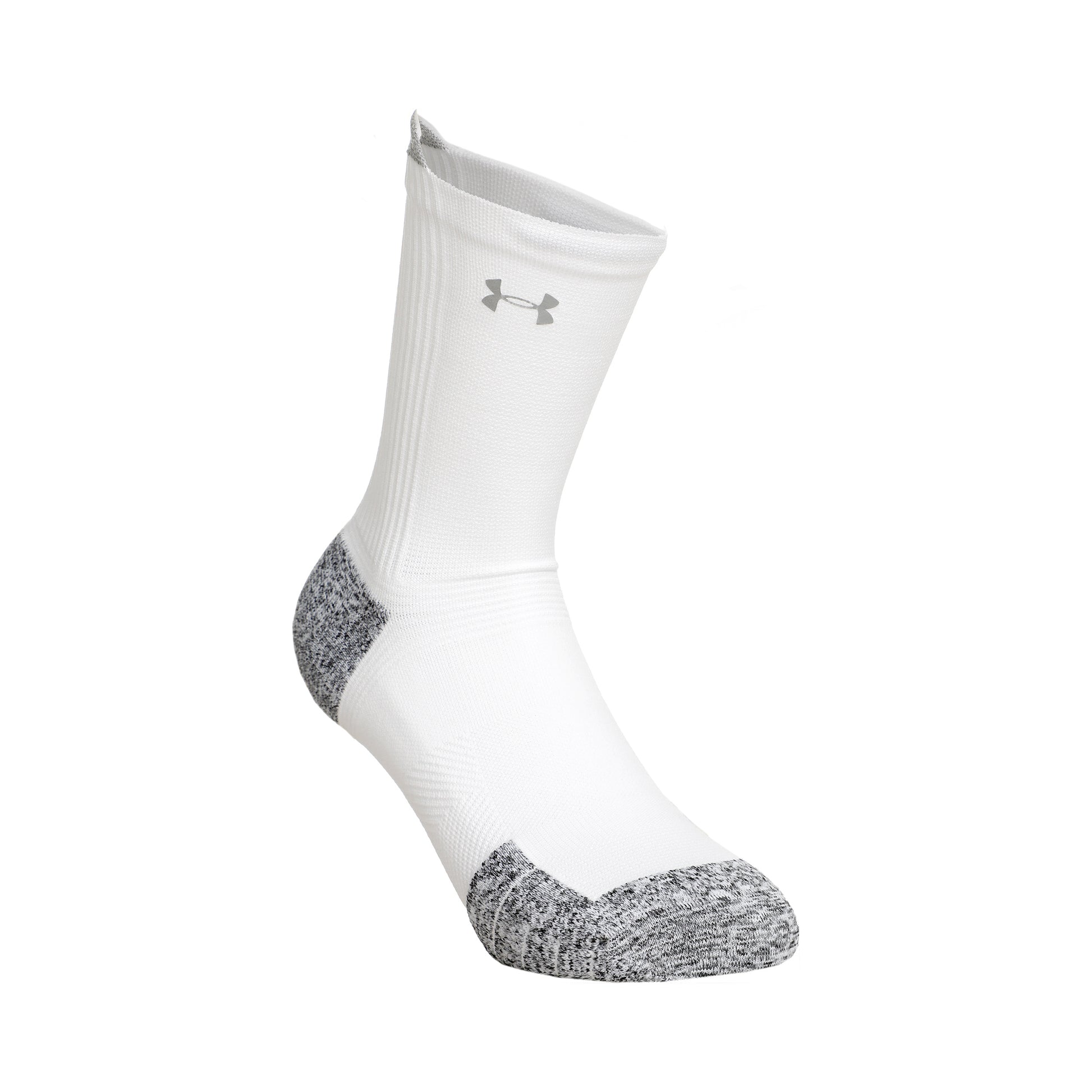 Under Armour AD Run Cushion Running Socks-White,Grey