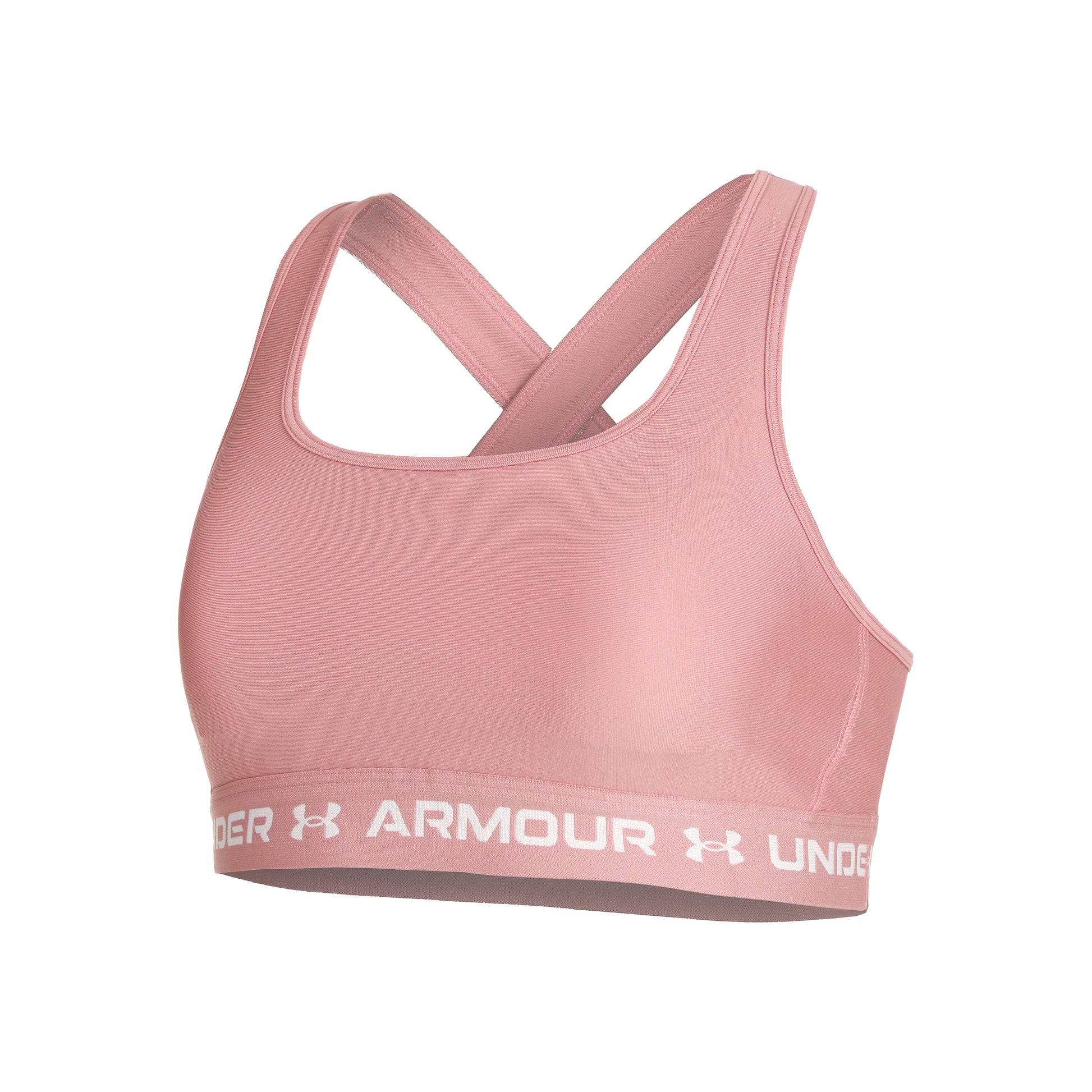 Under Armour Crossback Mid Sport-BH Damen - rosa,