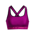 Crossback Mid Sport-BH Damen - lila, schwarz