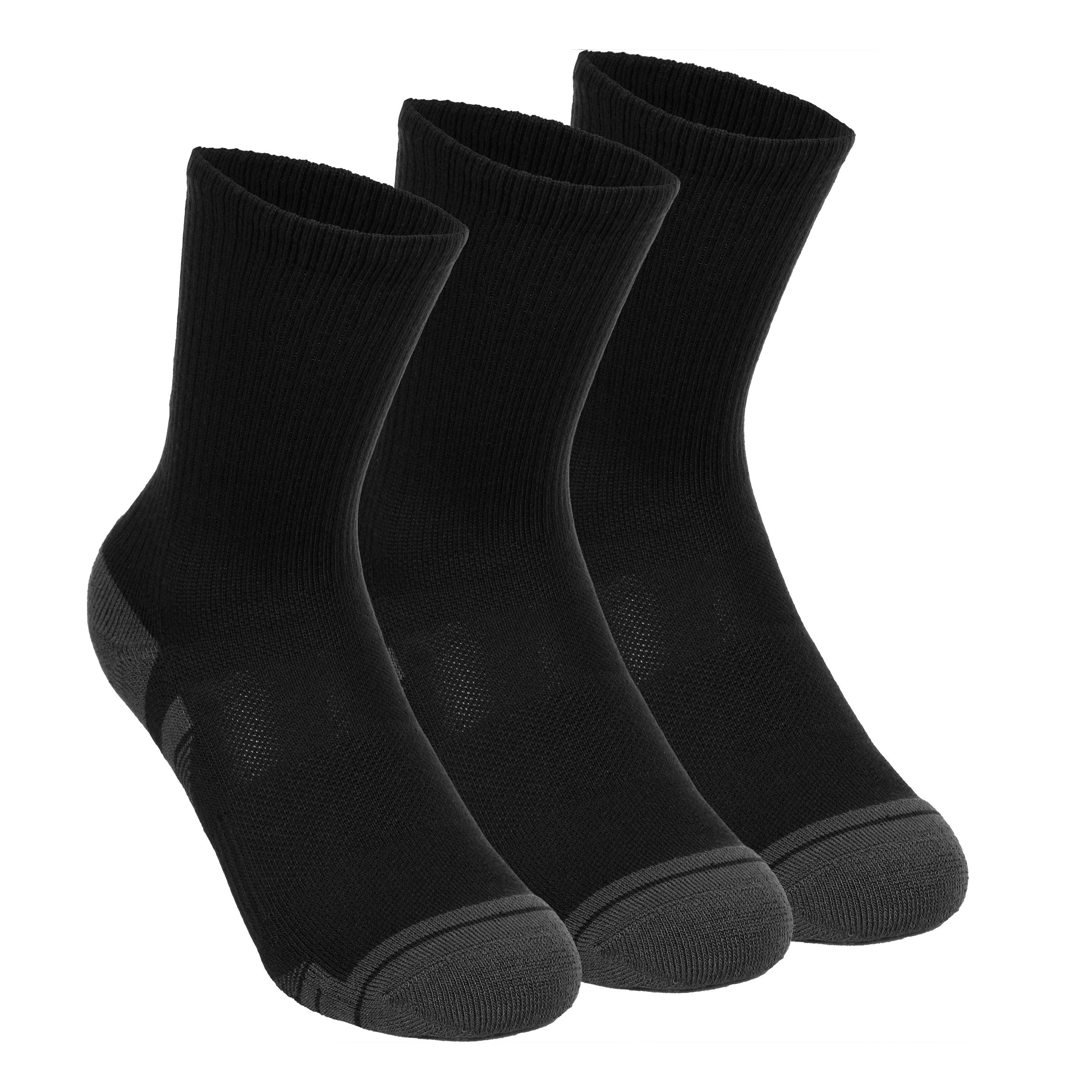 Under Armour Performance Tech Crew Sports Socks 3 Pack-Black