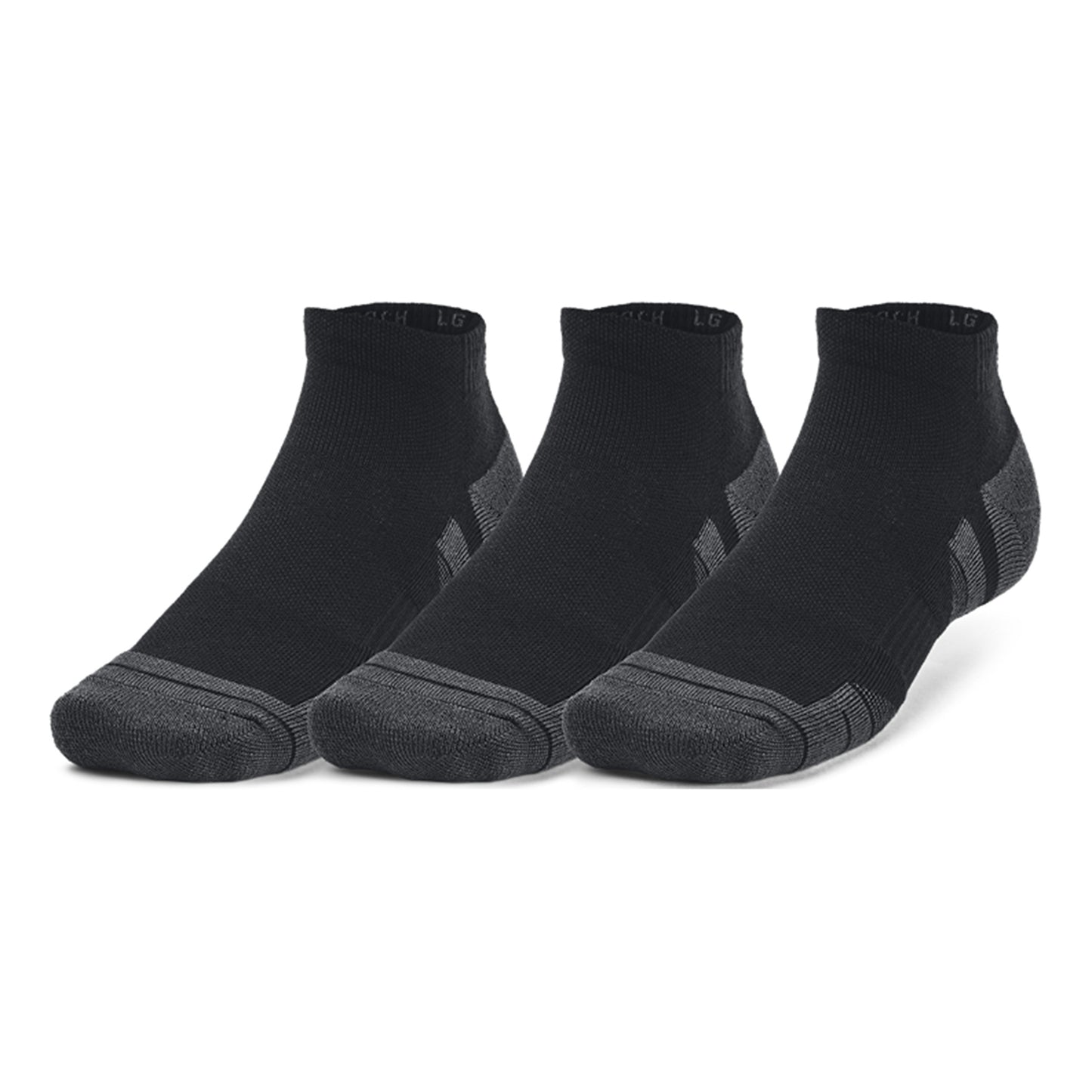 Under Armour Performance Tech Low Tennis Socks 3 Pack-Black