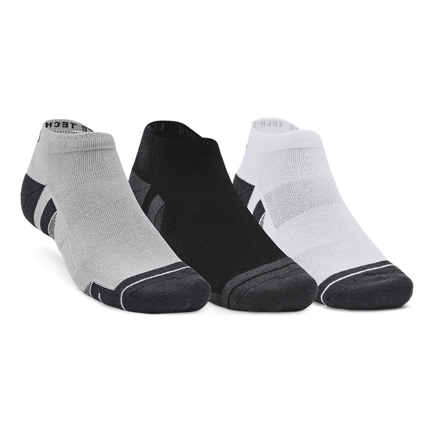 Under Armour Performance Tech Low Tennis Socks 3 Pack-Grey,Multicoloured