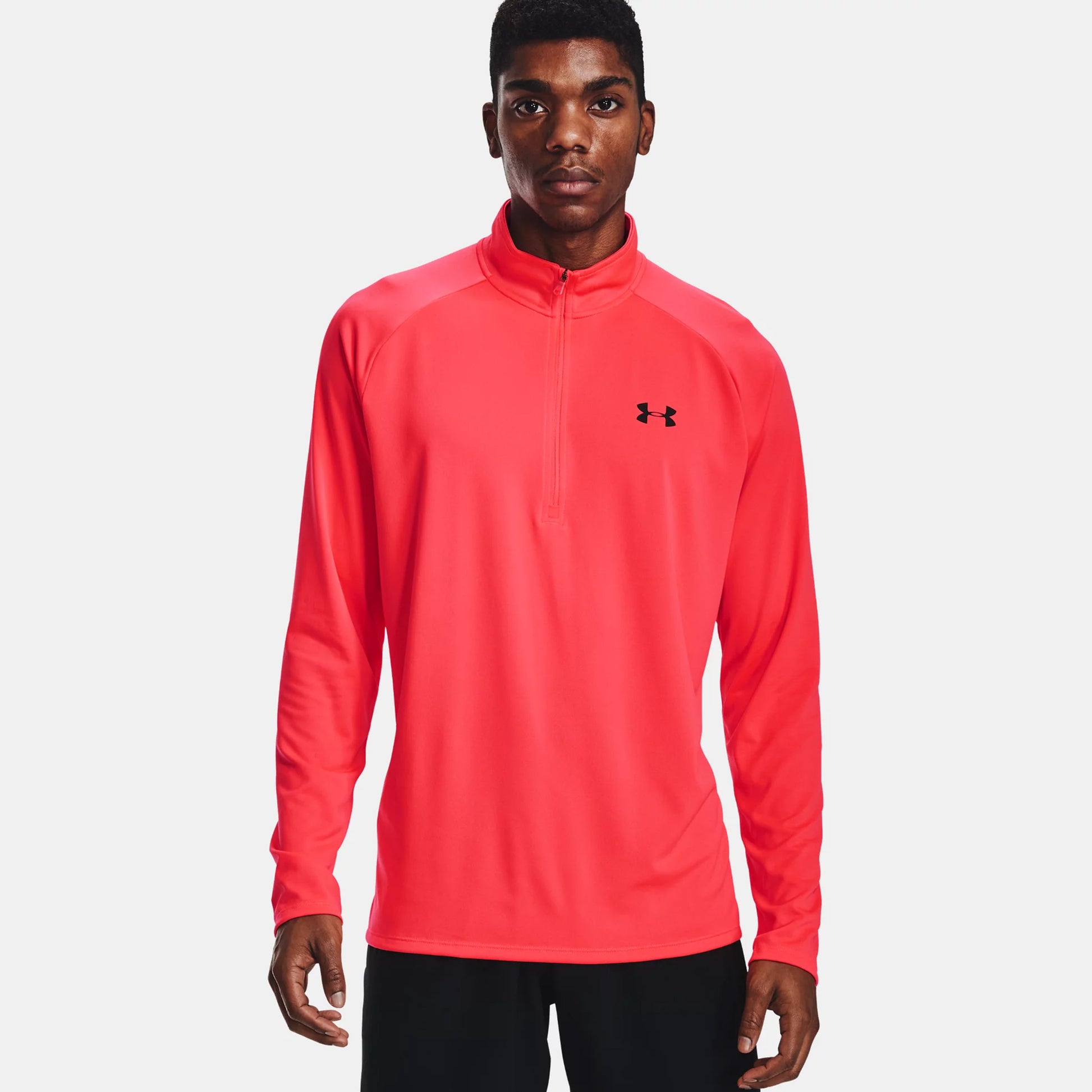 Under Armour Tech 2.0 Half-Zip Long sleeve Men - coral,
