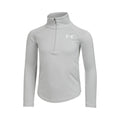 Tech Graphic Half-Zip Longsleeve Mädchen - hellgrau, silber