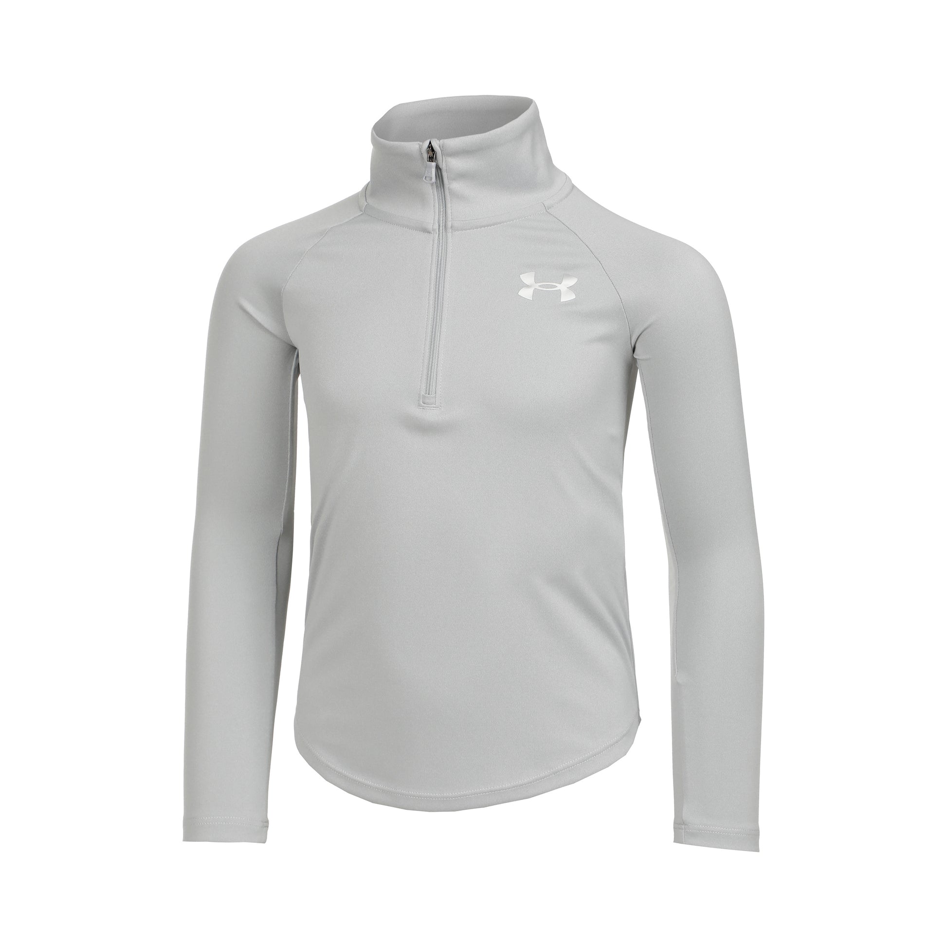 Under Armour Tech Graphic Half-Zip Longsleeve Mädchen - hellgrau, silber