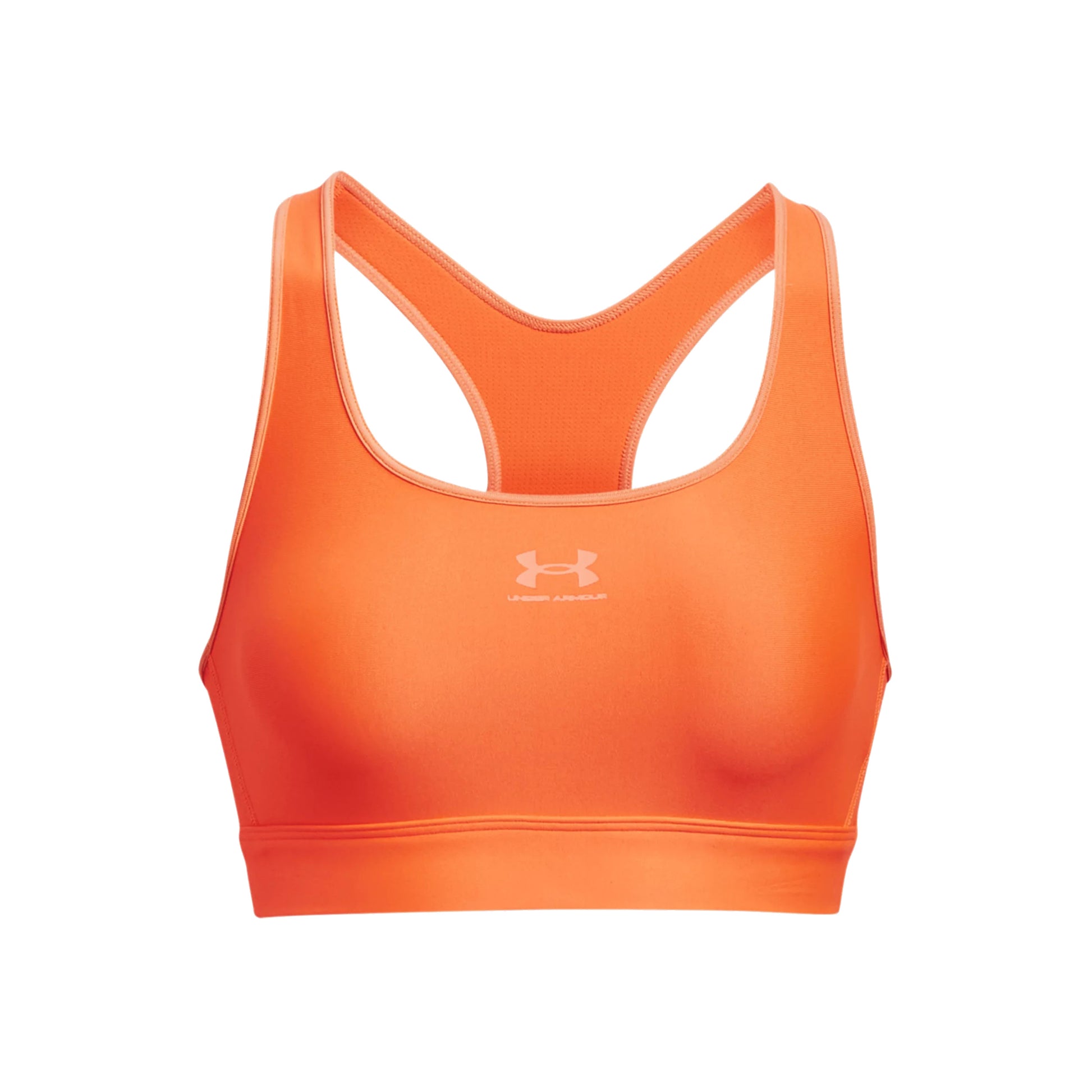 Under Armour Heatgear Mid Padless Sport-BH Damen - orange,