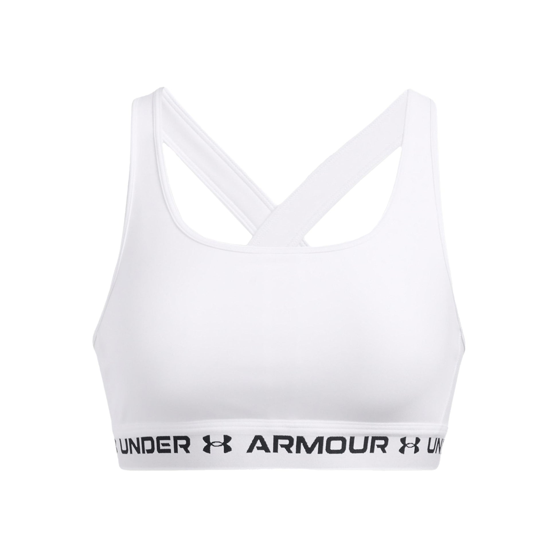 Under Armour Crossback Mid Sport-BH Damen - weiß, schwarz