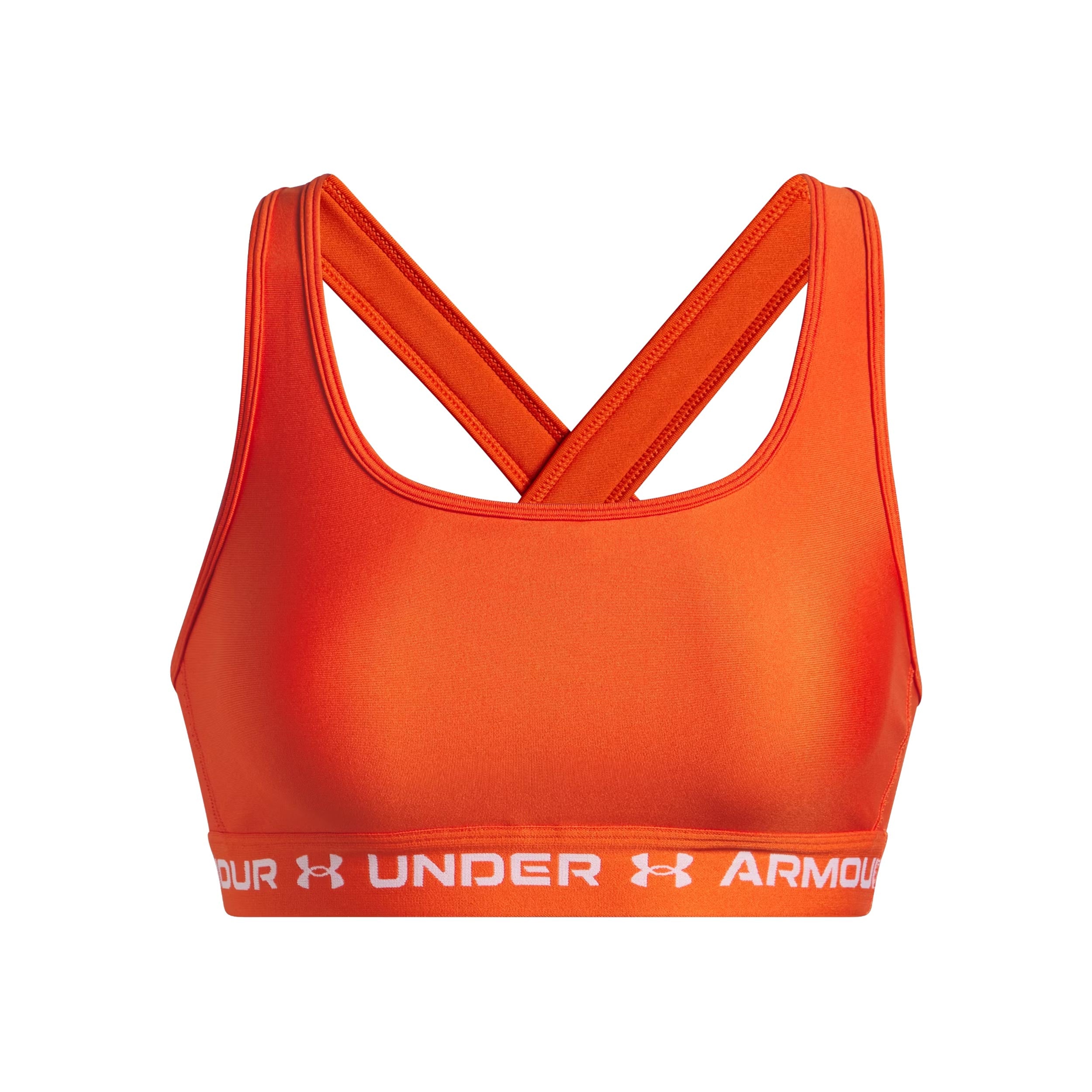 Under Armour Crossback Mid Sport-BH Damen-weiß