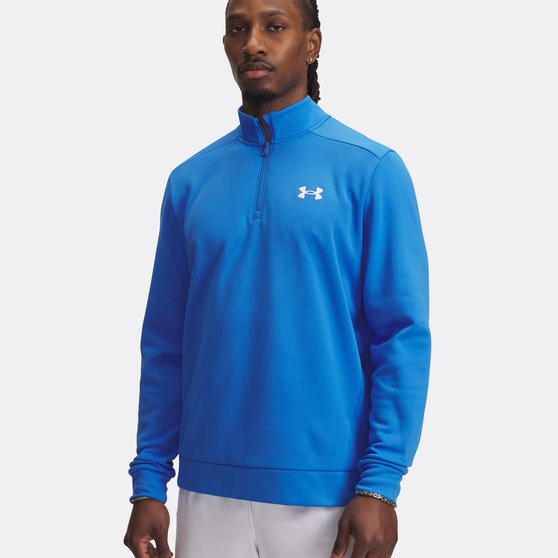 Under Armour Armour Fleece 1/4 Zip Long Sleeve Men-Blue,White