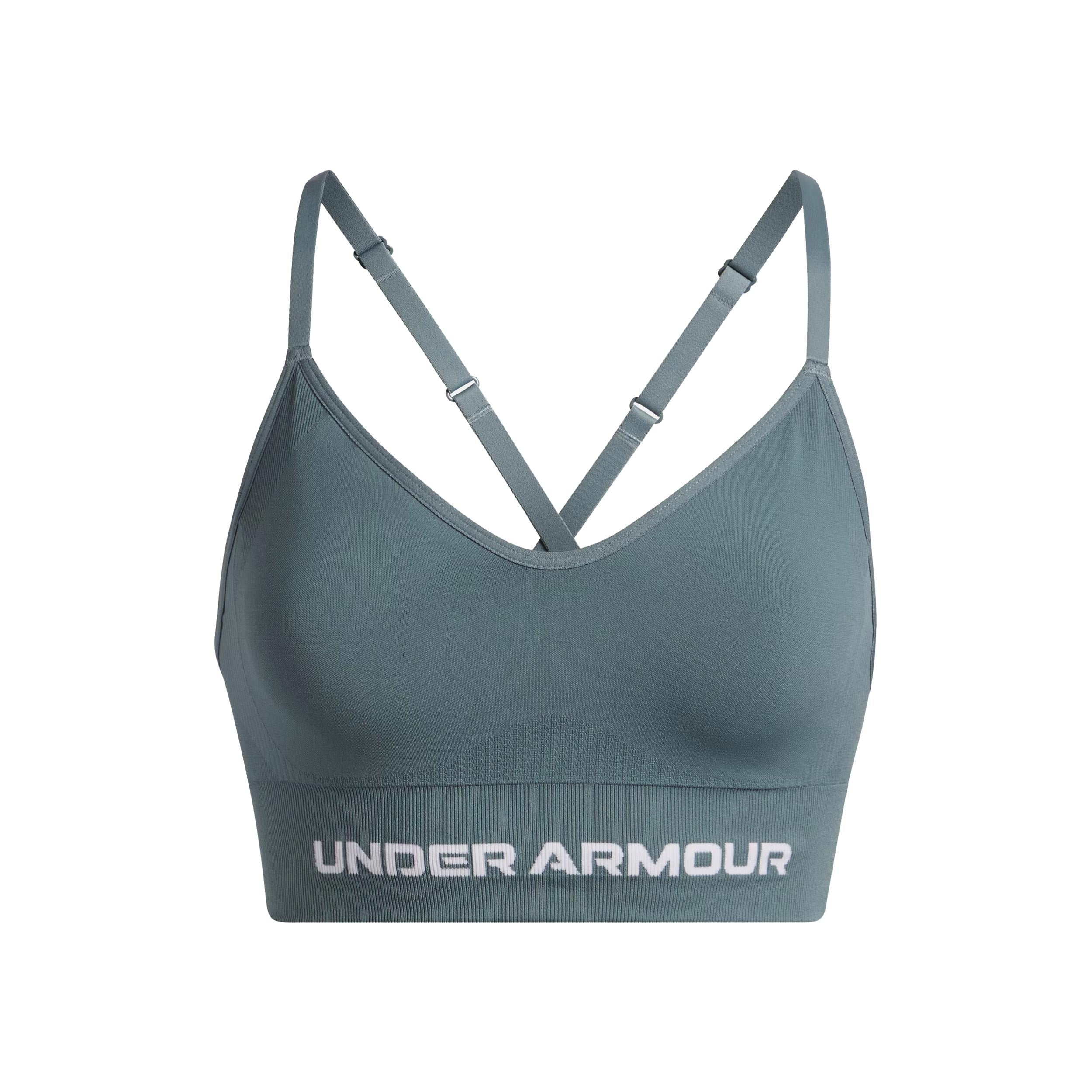 Under Armour Vanisheamle Low Sports bras Women - blue, white