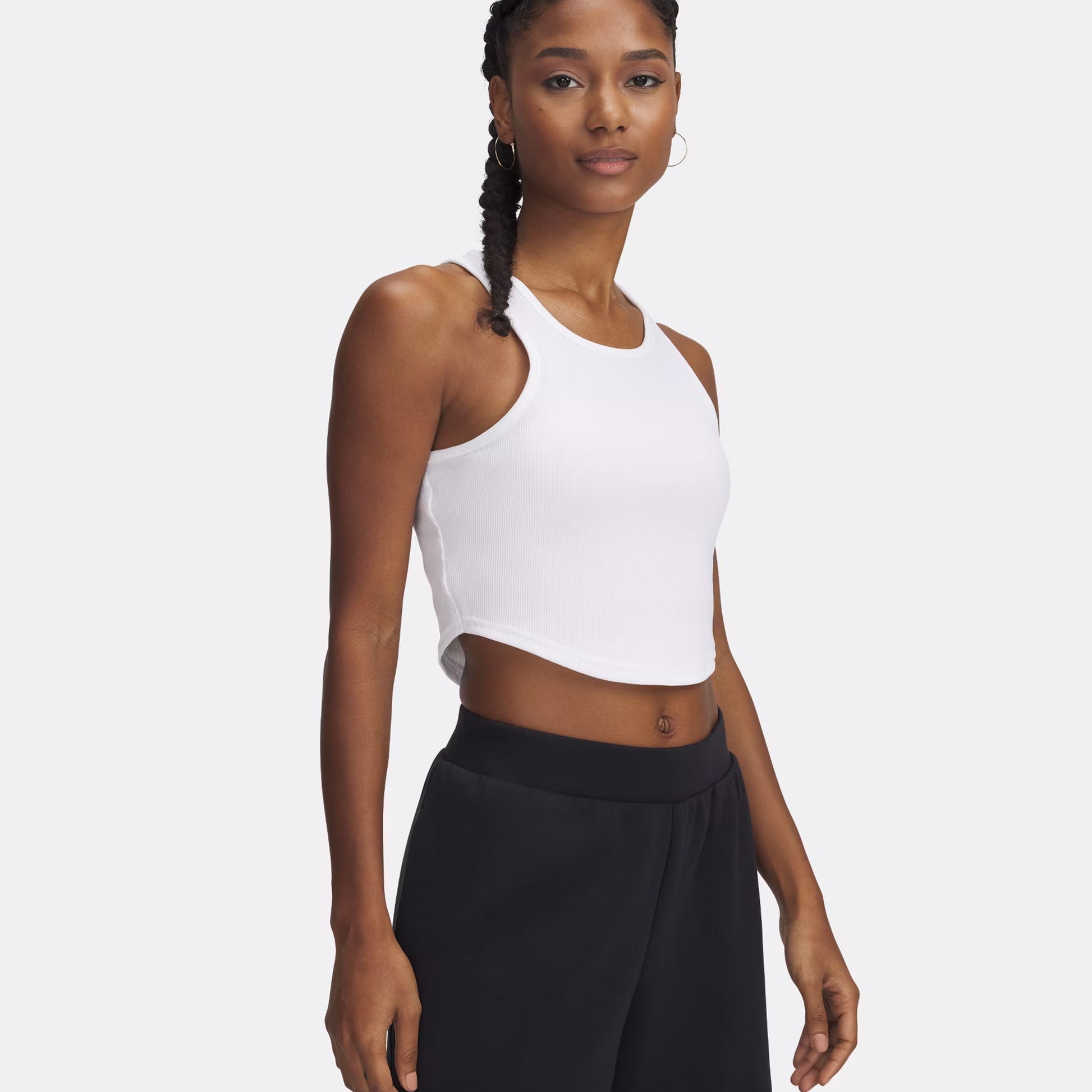 Under Armour Rival Rib Tank Top Women-White