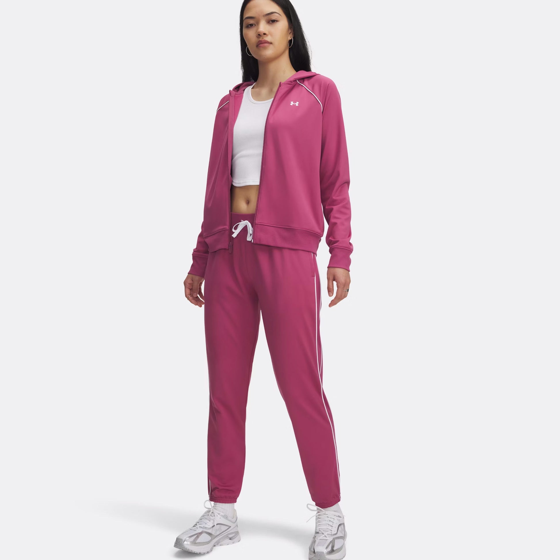 Under Armour Rival Tricot Tracksuit Women-Berry