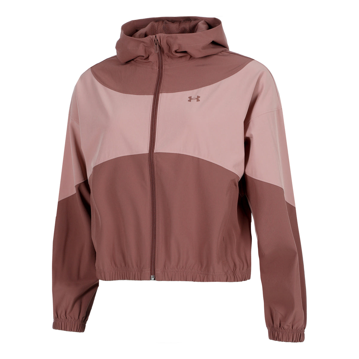 Under Armour Rival Woven Zip Hoodie Women-Wine Red,Antique Pink