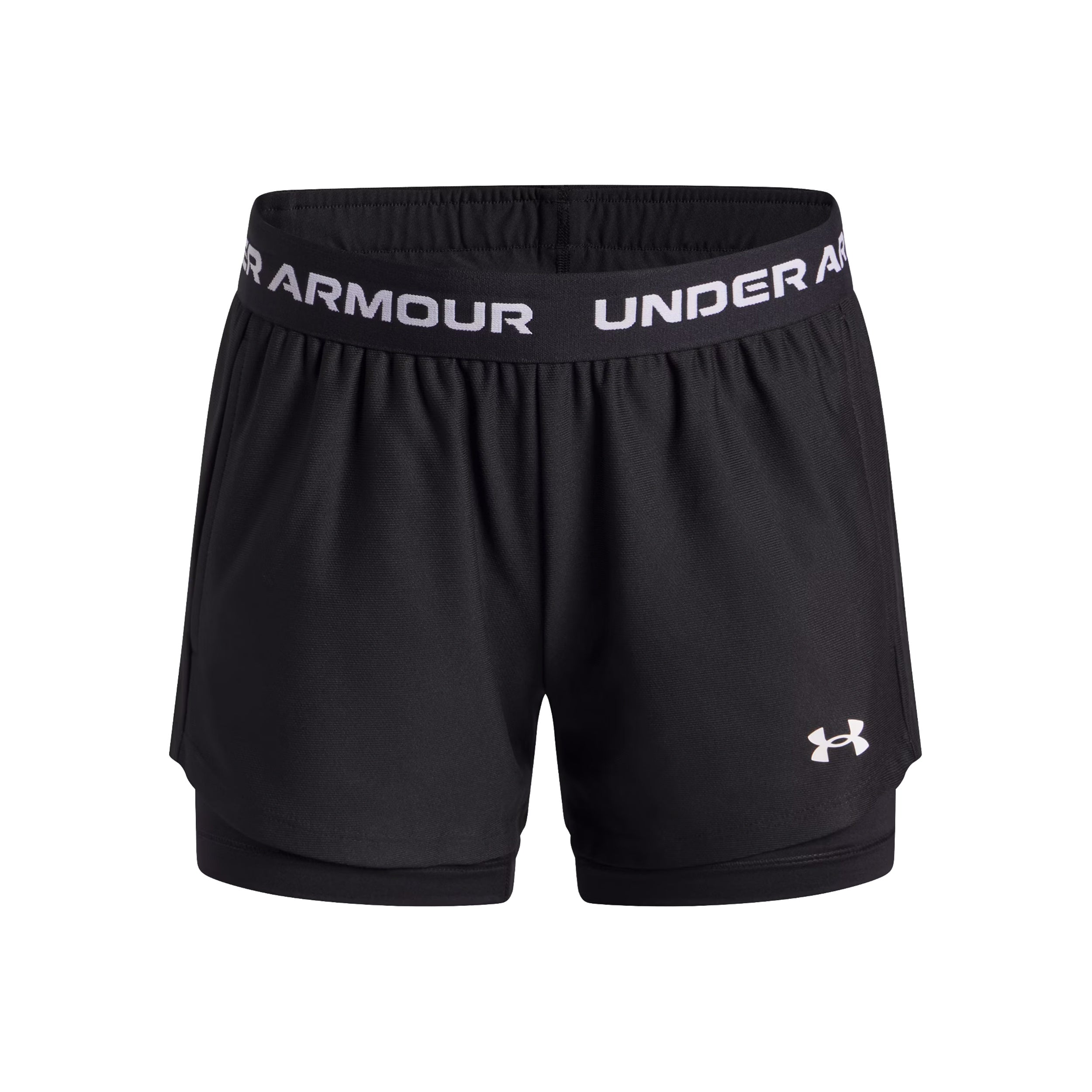 Under Armour Tech Play Up 2in1 Shorts Mädchen-Schwarz,Weiß