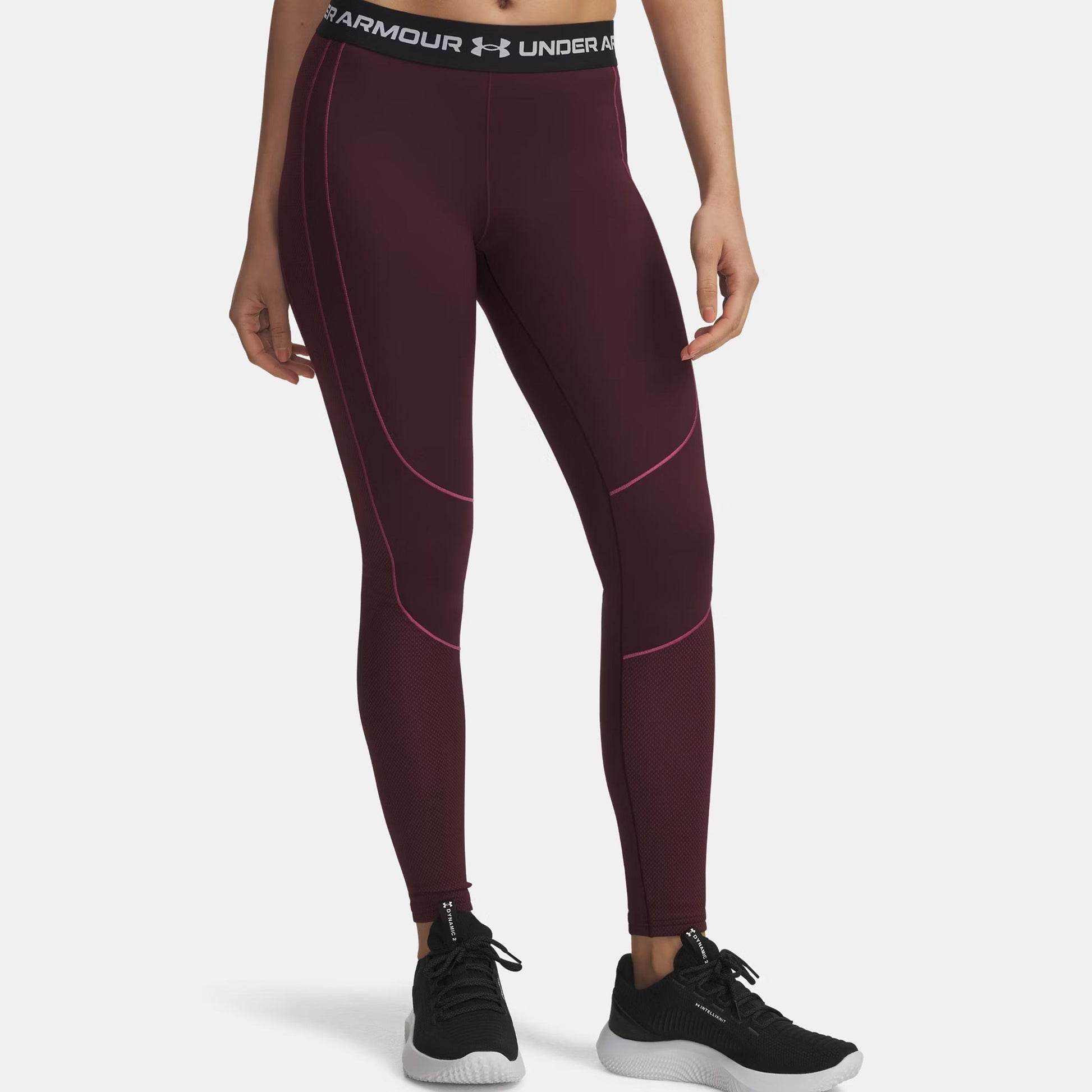 Under Armour ColdGear Textured Tight Damen-weinrot