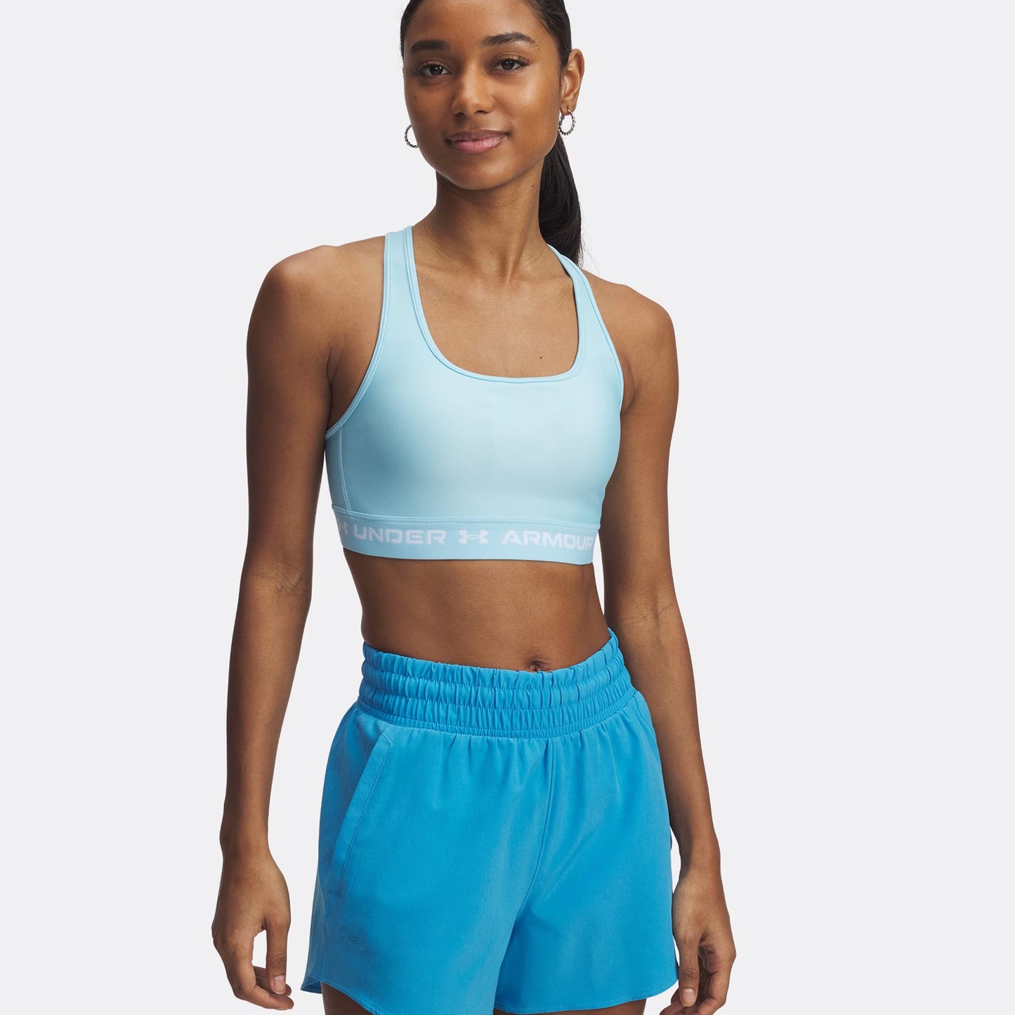 Under Armour Croback Sport-BH Damen-Hellblau