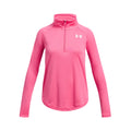 Tech Graphic Half-Zip Longsleeve Mädchen-Pink