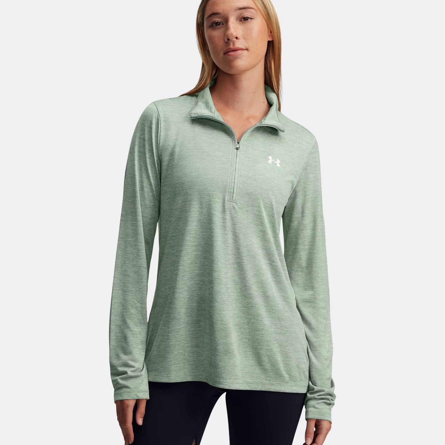 Under Armour Tech 1/2 Zip-Twist Longsleeve Damen - salbei,